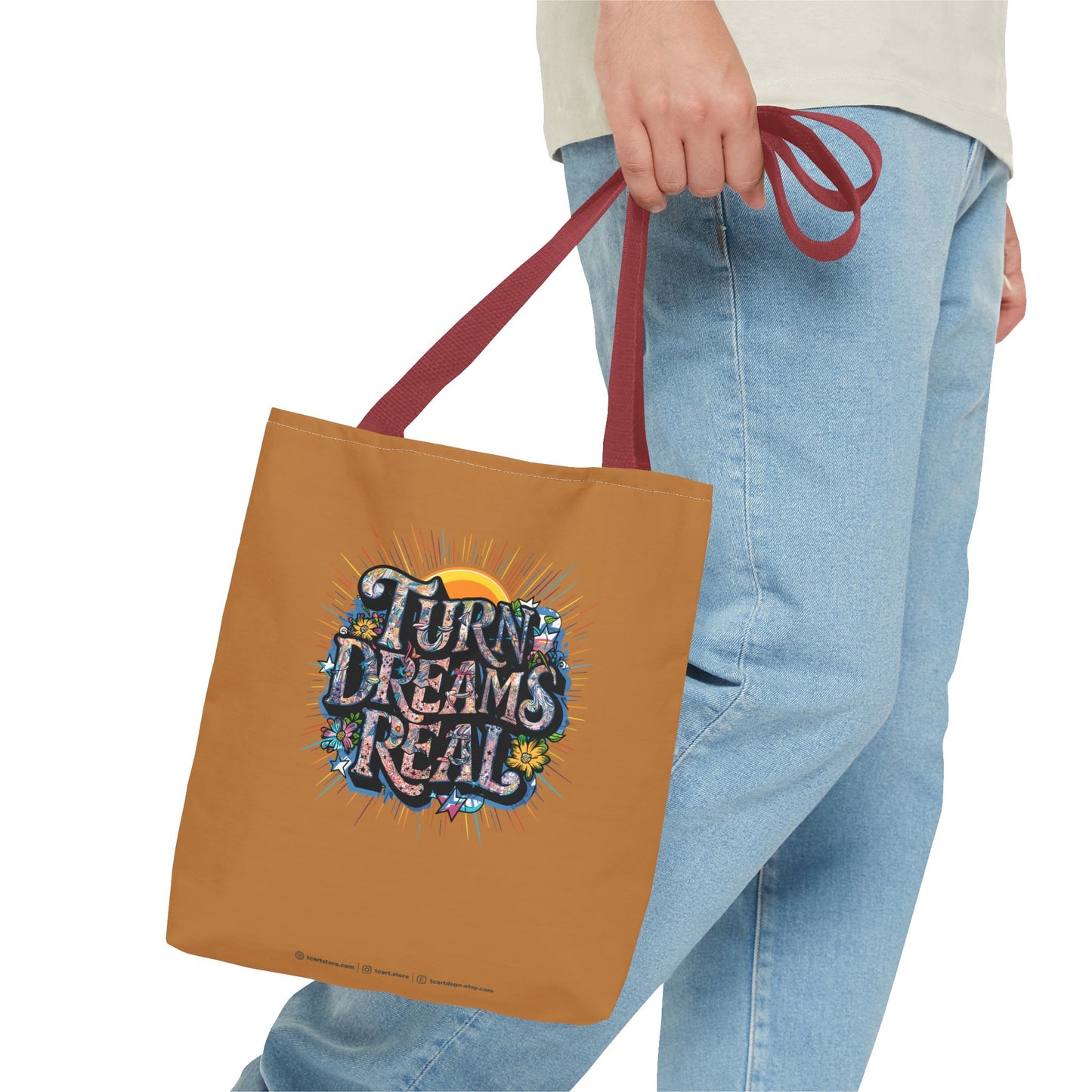 Turns Dreams Real Tote Bag (AOP)
