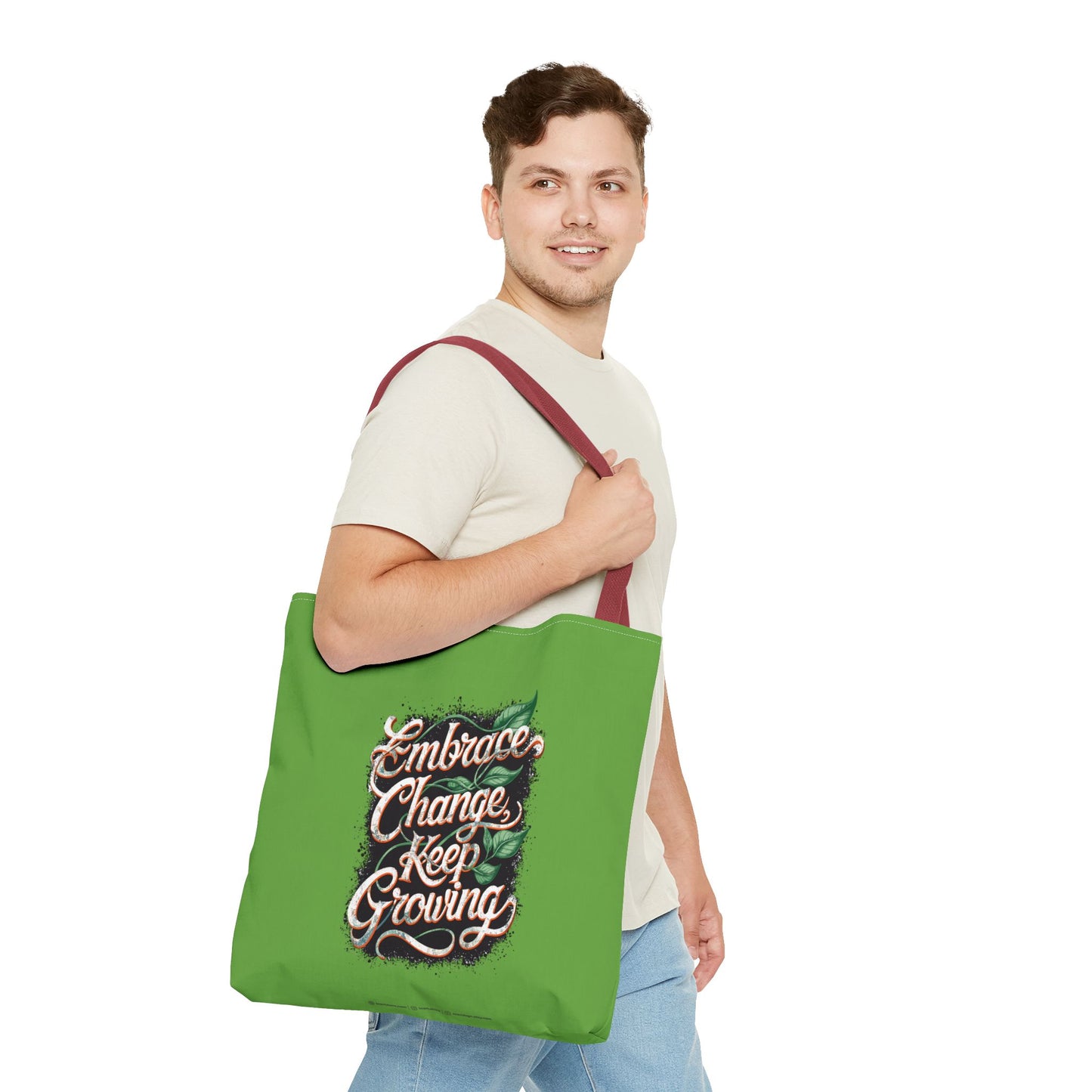 Embrace Change Keep Growing Tote Bag (AOP)