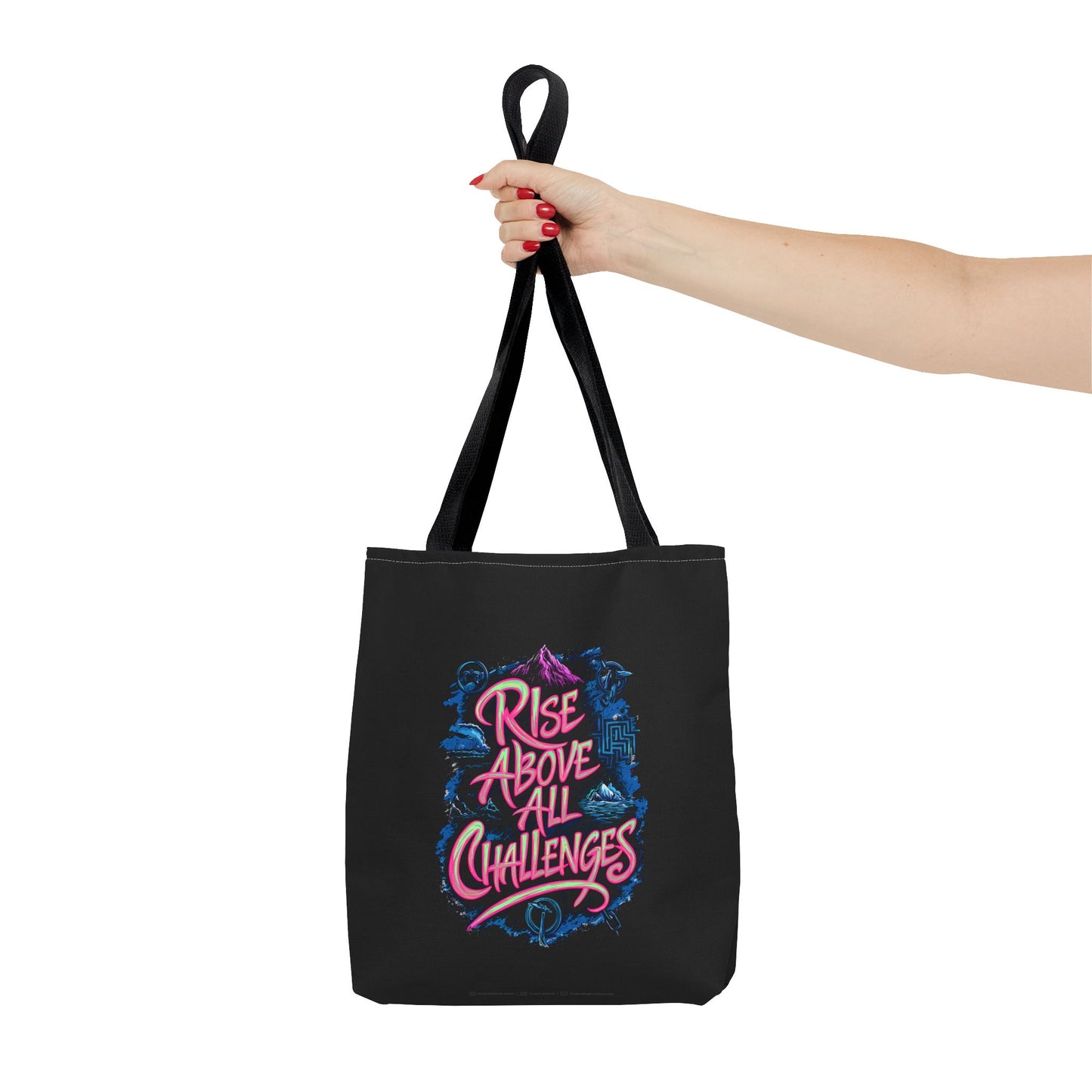 Rise Above All Challenges Tote Bag (AOP)