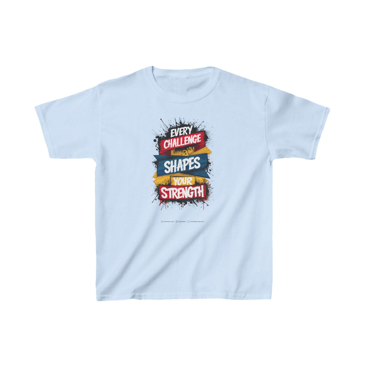 Every Challenge Shapes Your Strength Kids Heavy Cotton™ Tee