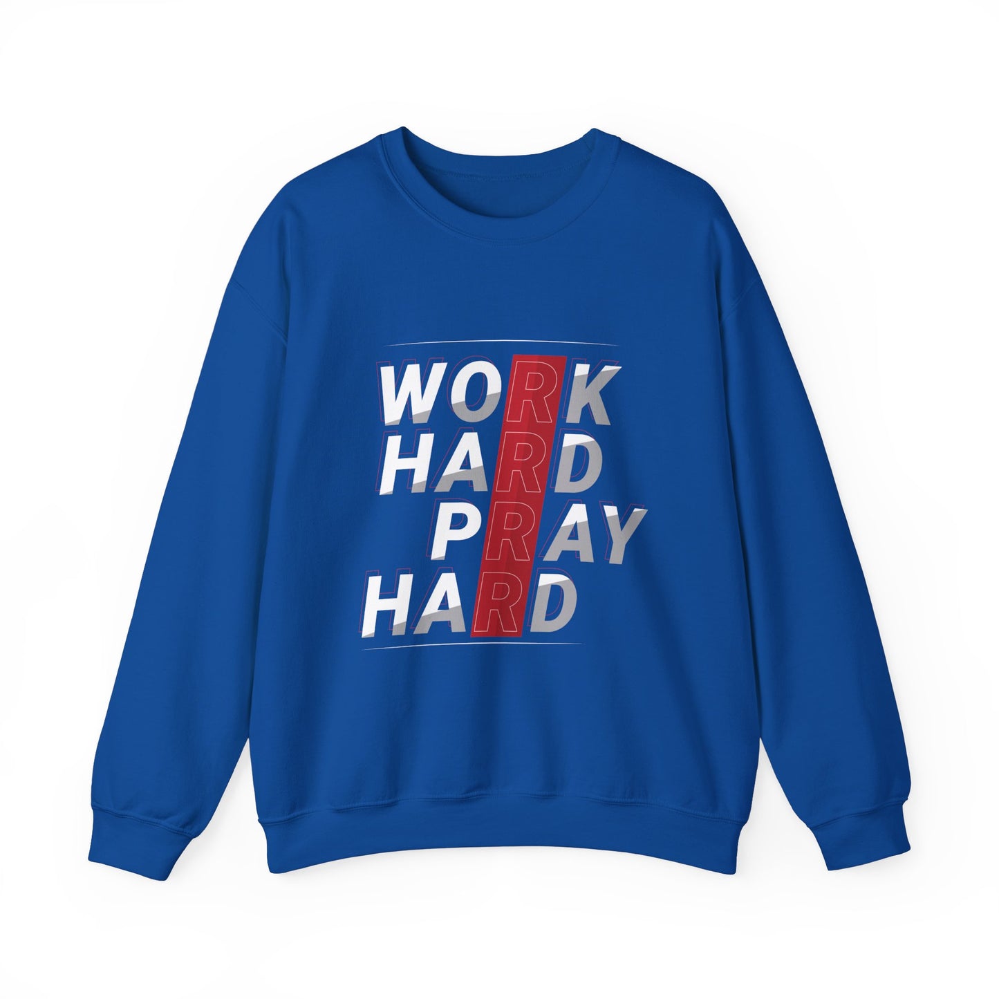 Work Hard Pray Hard Unisex Heavy Blend™ Crewneck Sweatshirt
