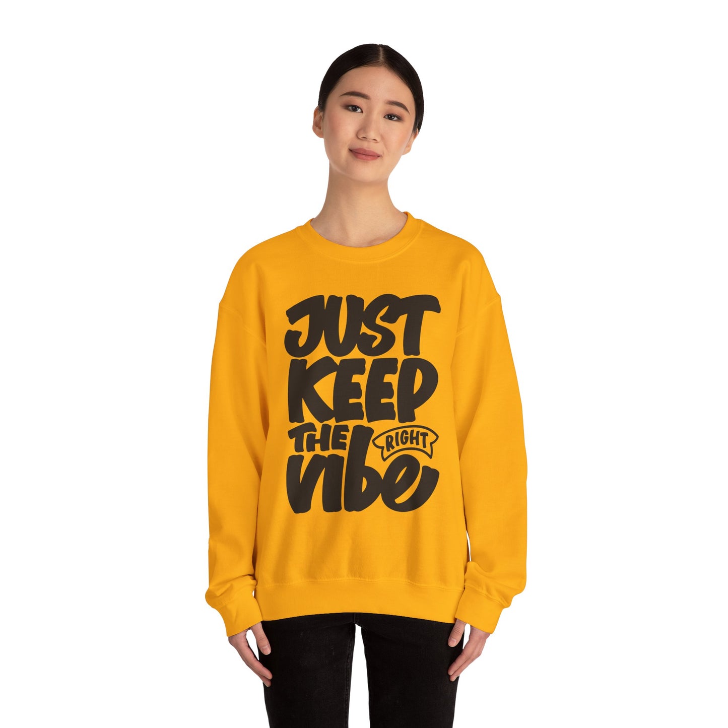 Just Keep The Right Vibe Unisex Heavy Blend™ Crewneck Sweatshirt