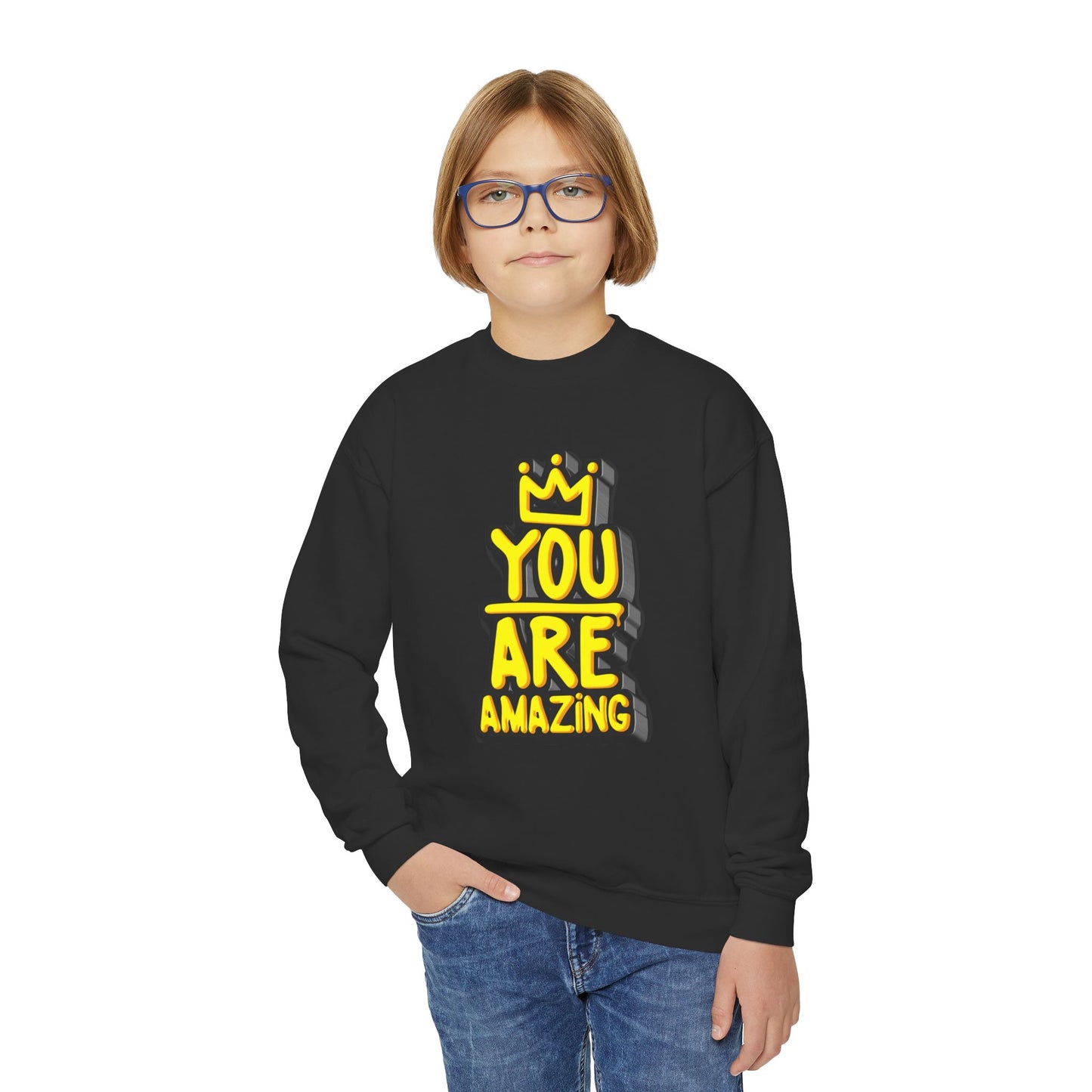 You Are Amazing Youth Crewneck Sweatshirt