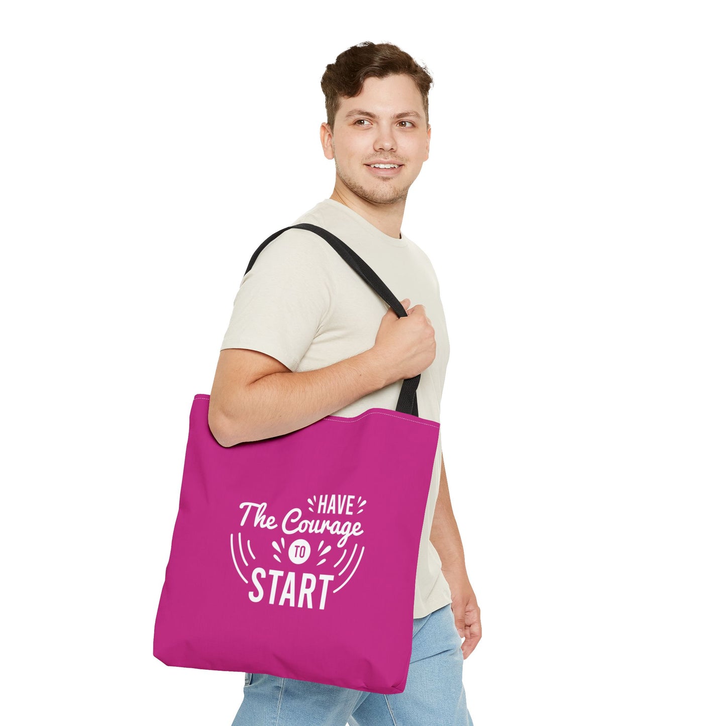 Have The Courage To Start Tote Bag (AOP)