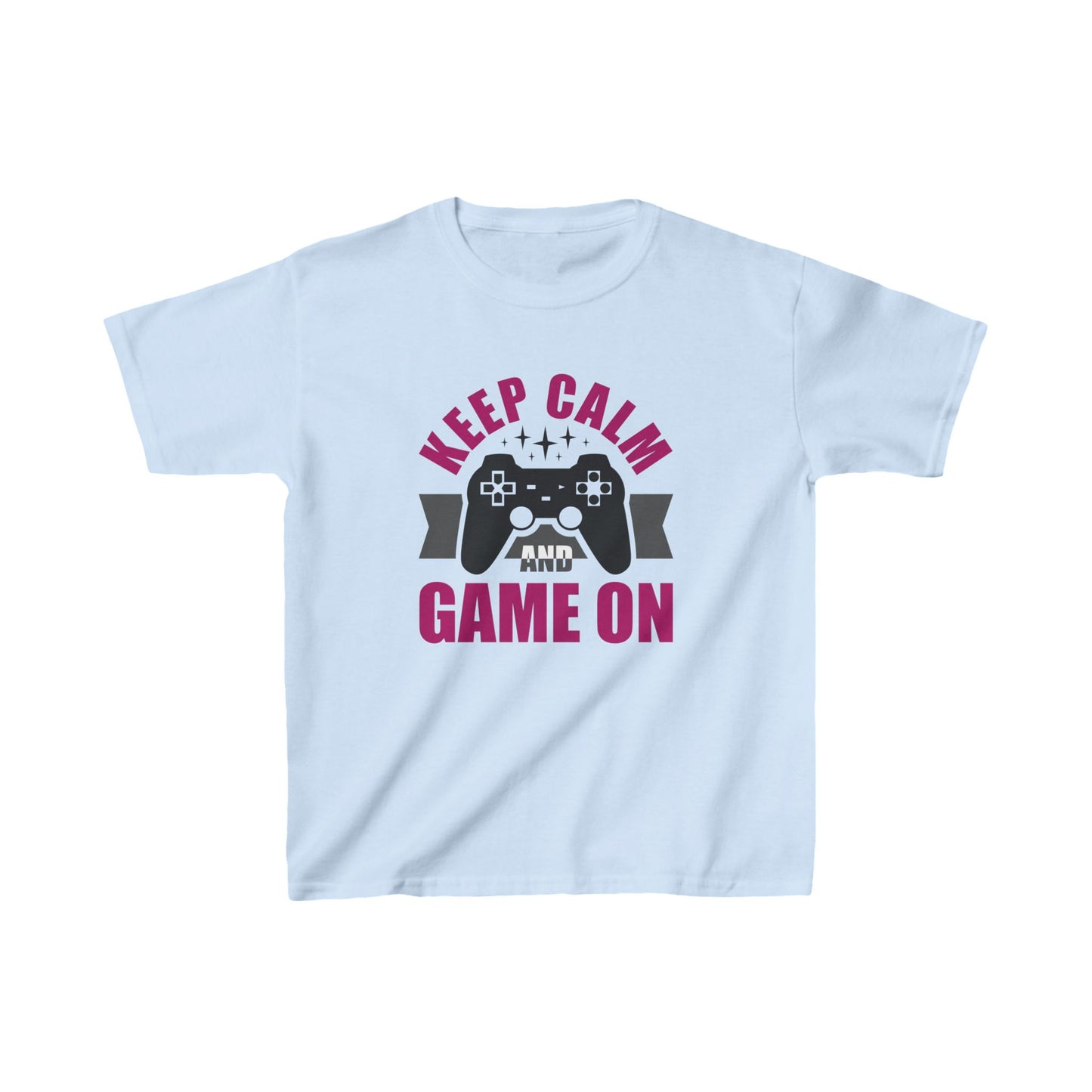 Keep Calm And Game On Kids Heavy Cotton™ Tee