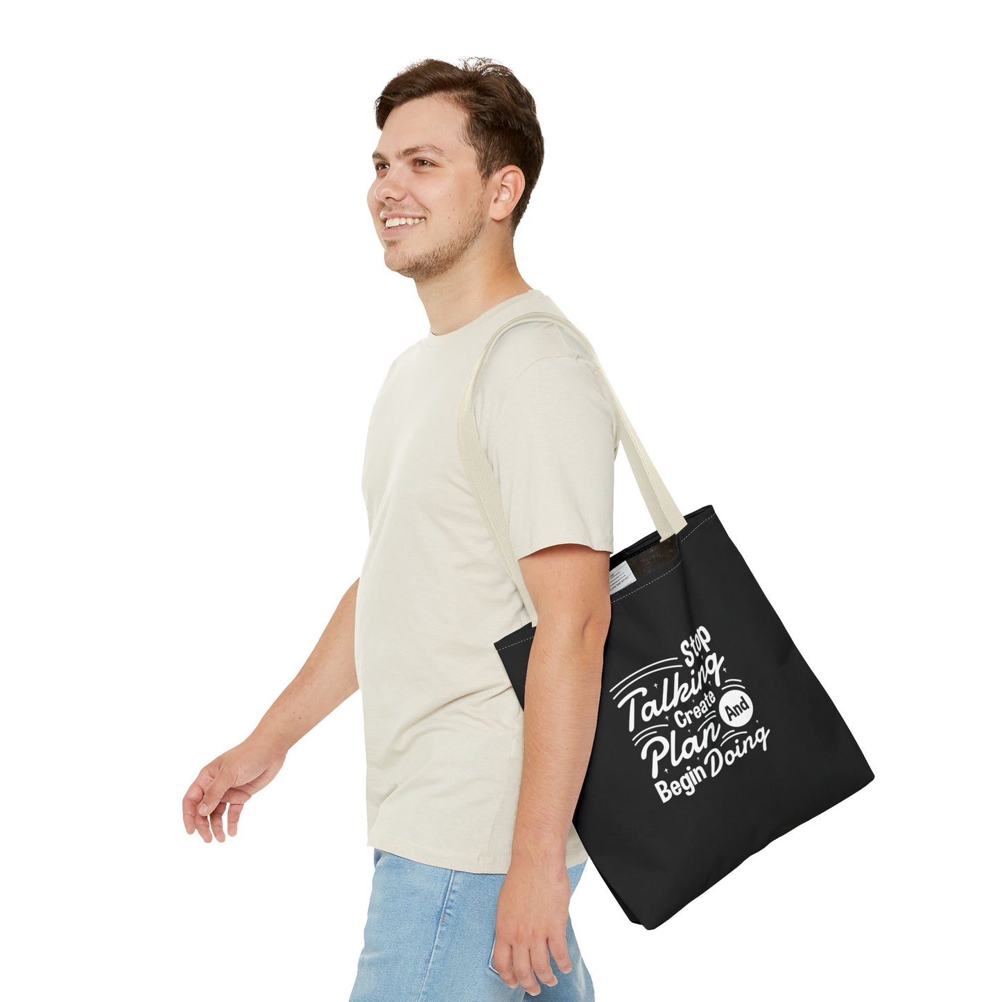 Stop Talking Create Plan And Begin Doing Tote Bag (AOP)