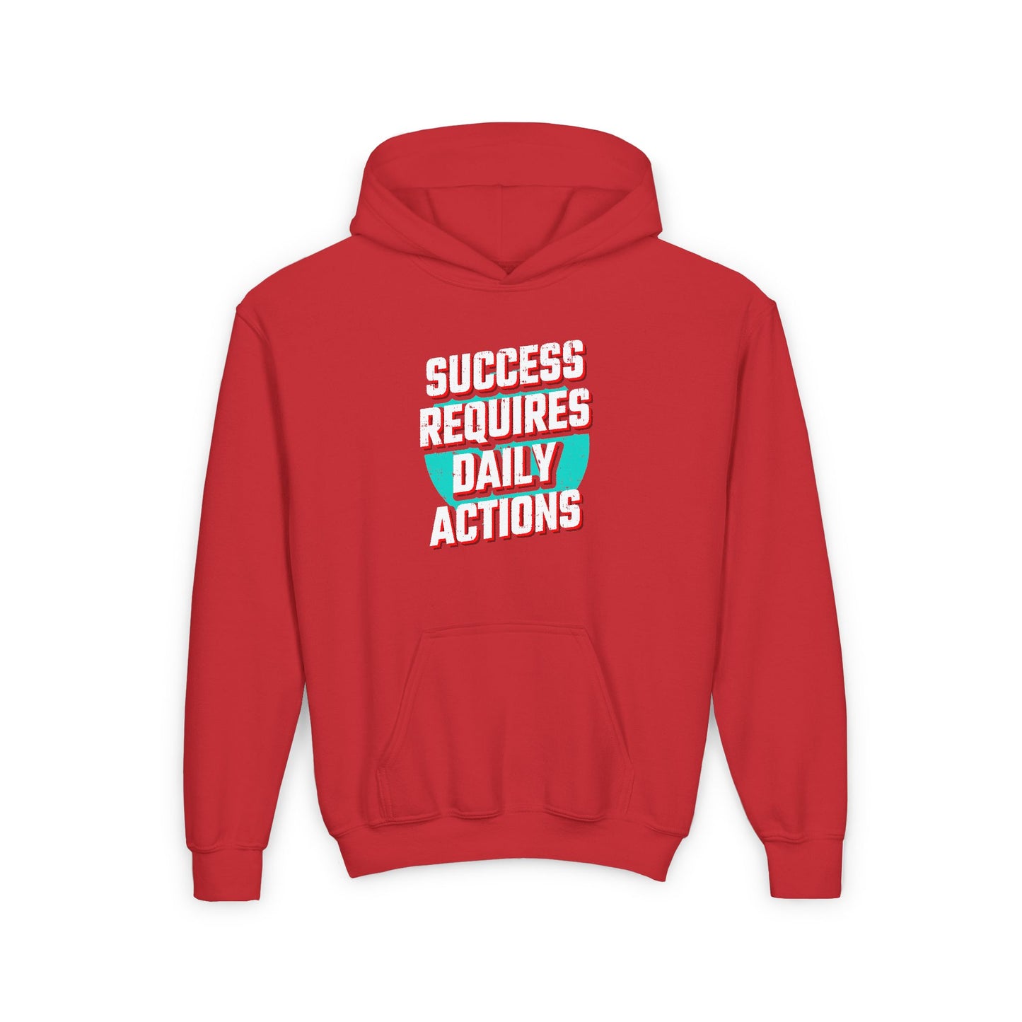 Success Requires Daily Actions Youth Heavy Blend Hooded Sweatshirt