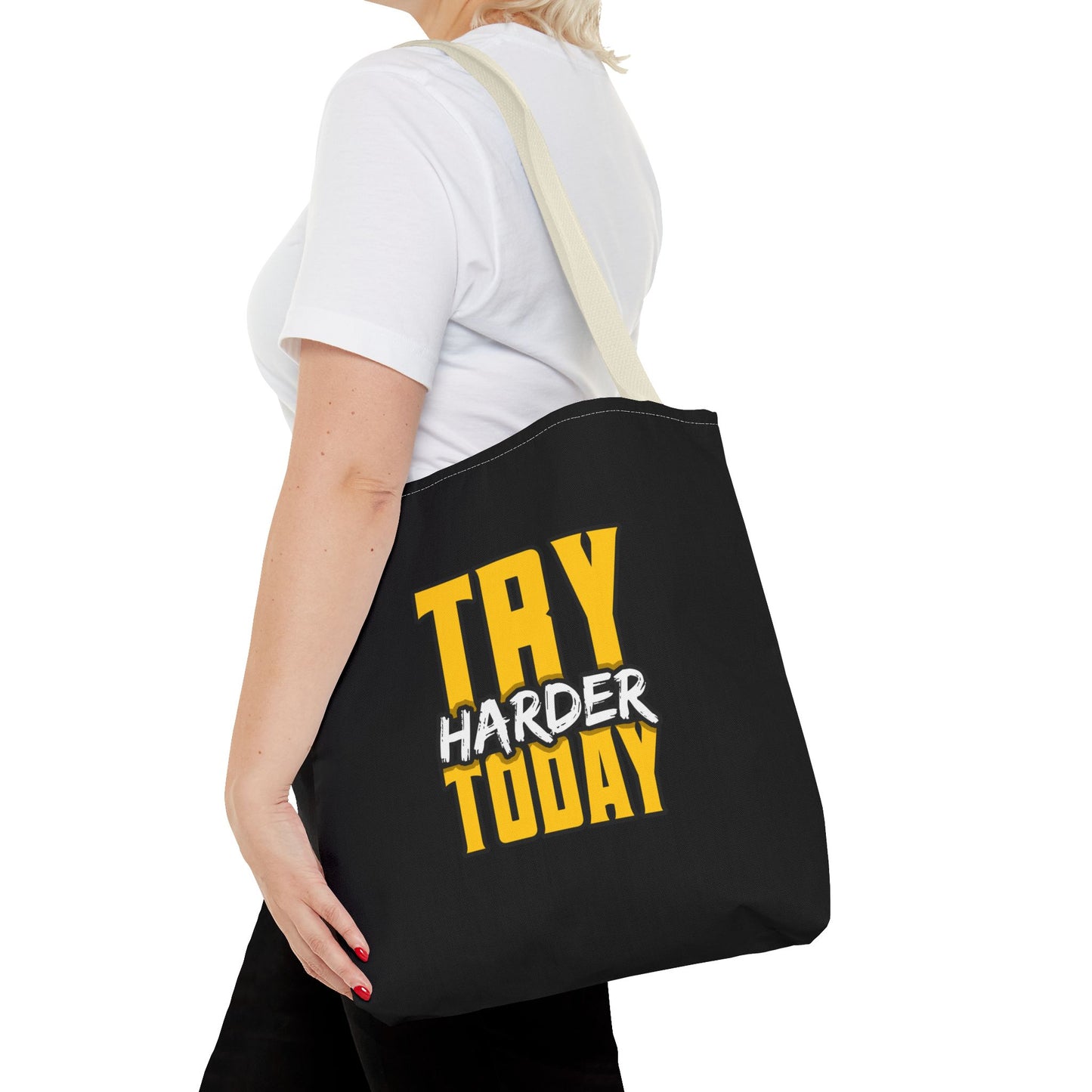 Try Harder Today Tote Bag (AOP)