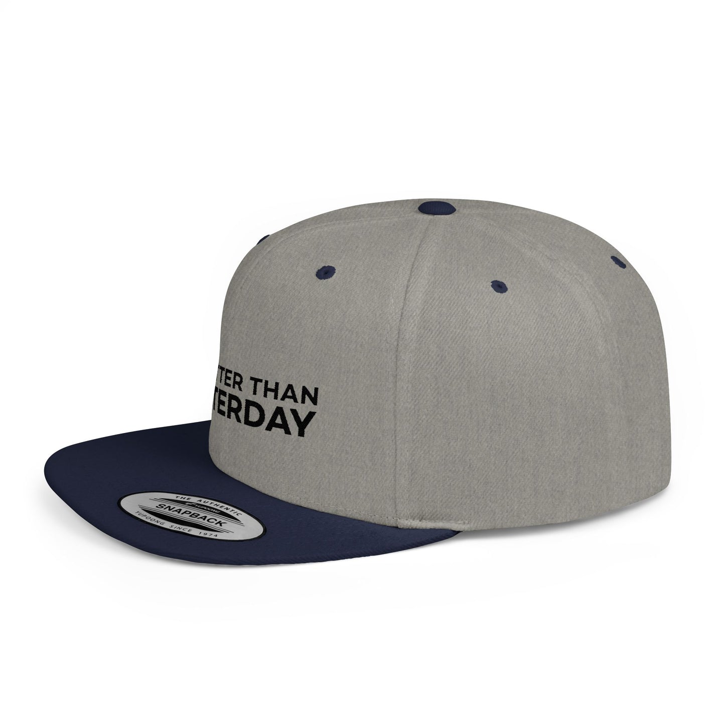 1% Better Than Yesterday Flat Bill Snapback