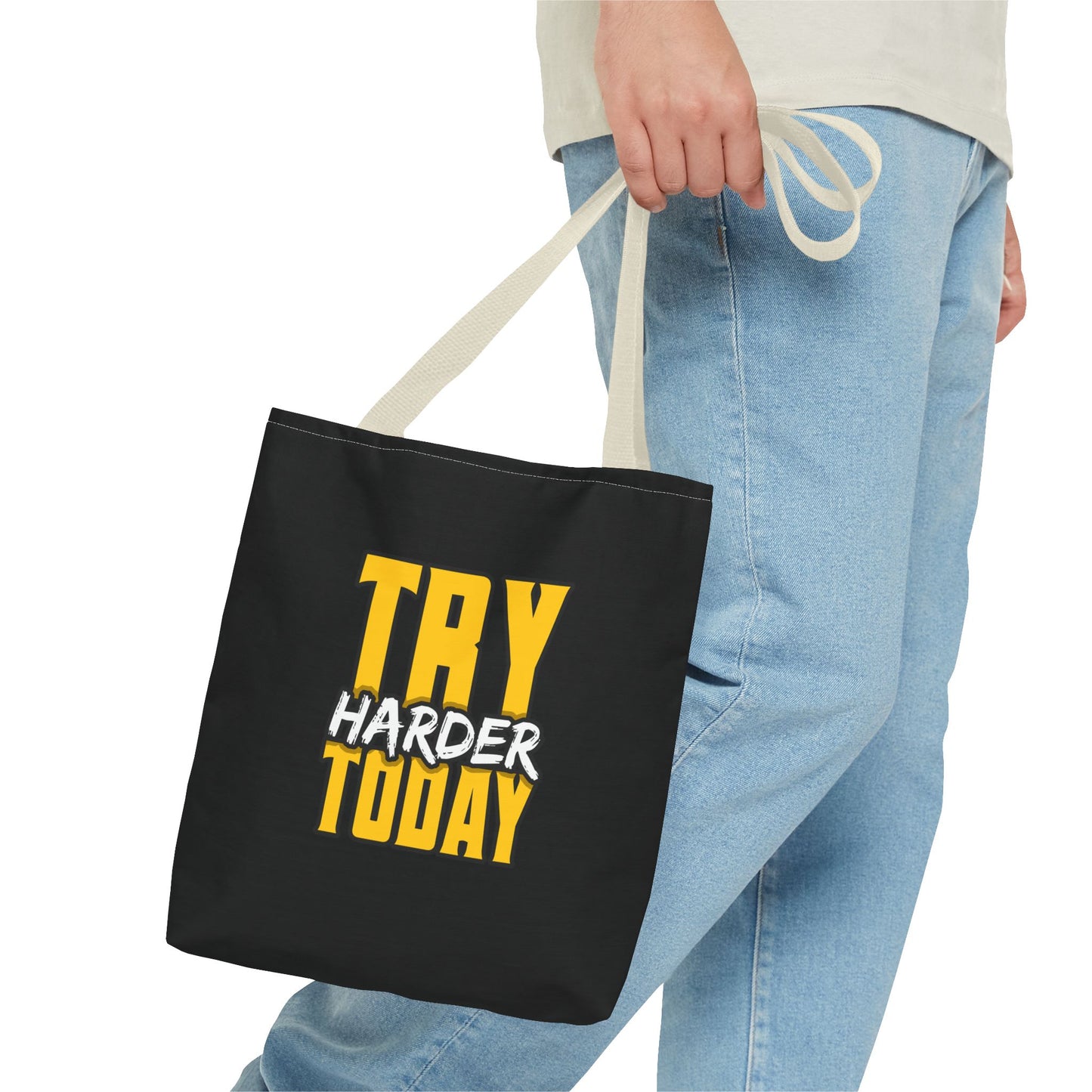 Try Harder Today Tote Bag (AOP)