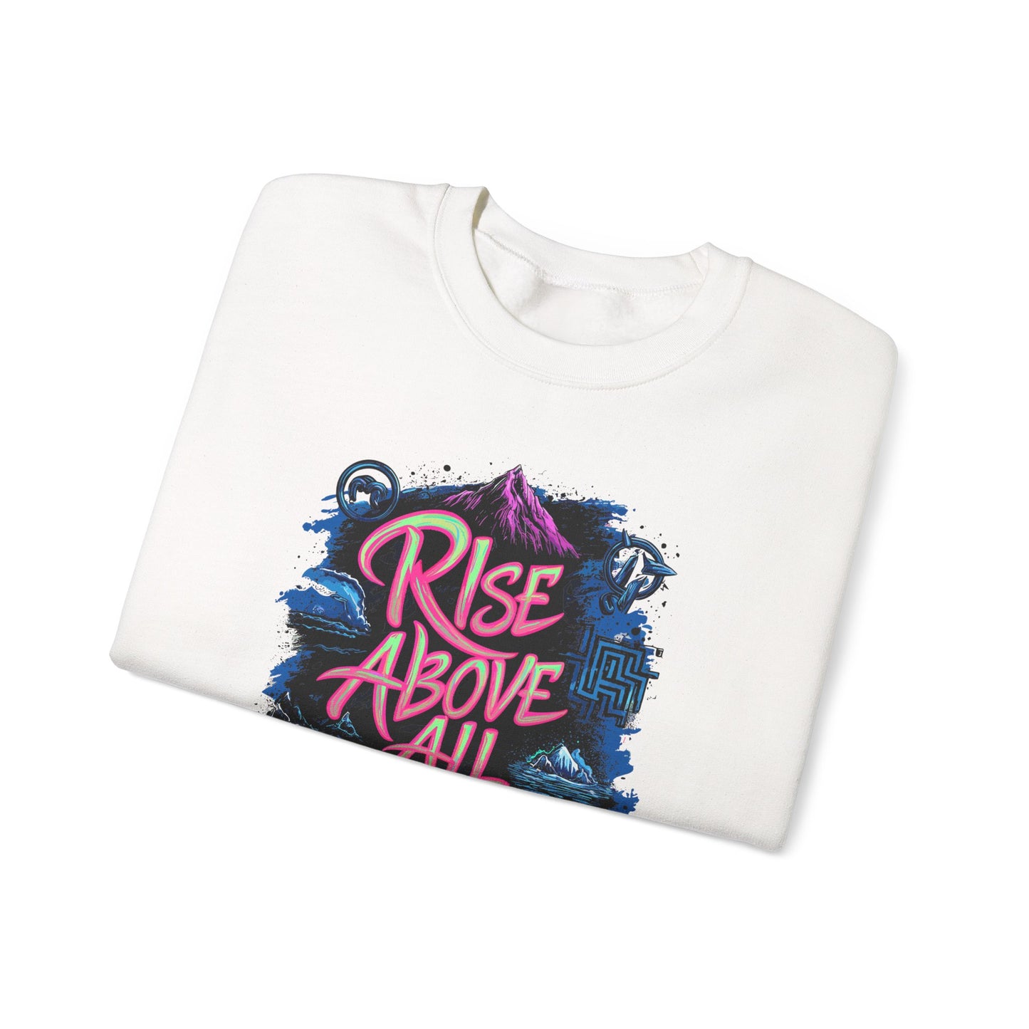 Rise Above All Challenges Unisex Heavy Blend™ Crewneck Sweatshirt