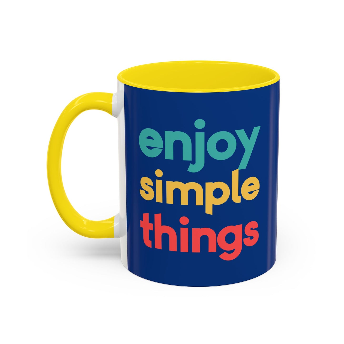 Enjoy Simple Things Accent Coffee Mug (11, 15oz)