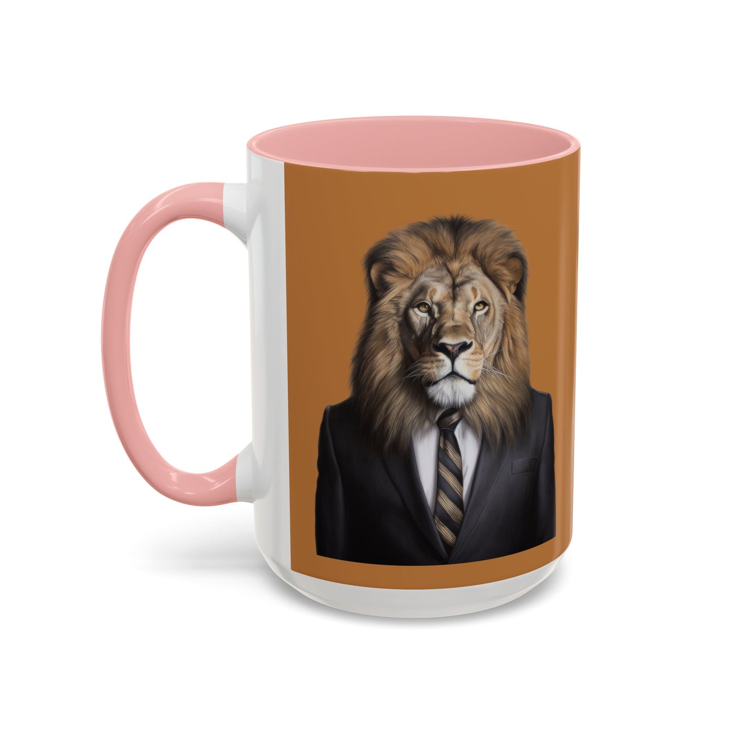 Lion Business Person Accent Coffee Mug (11, 15oz)