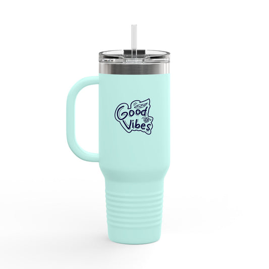 Good Vibes Insulated Travel Mug, 40oz