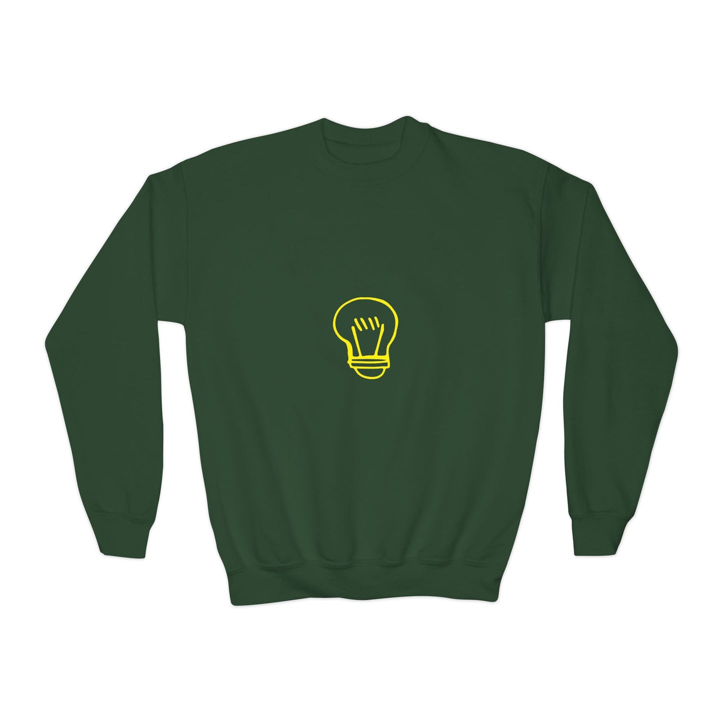 Drawing Light Bulb Youth Crewneck Sweatshirt