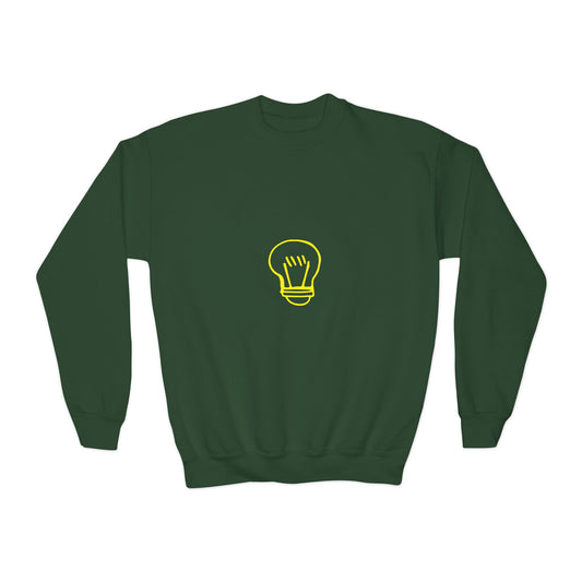 Drawing Light Bulb Youth Crewneck Sweatshirt