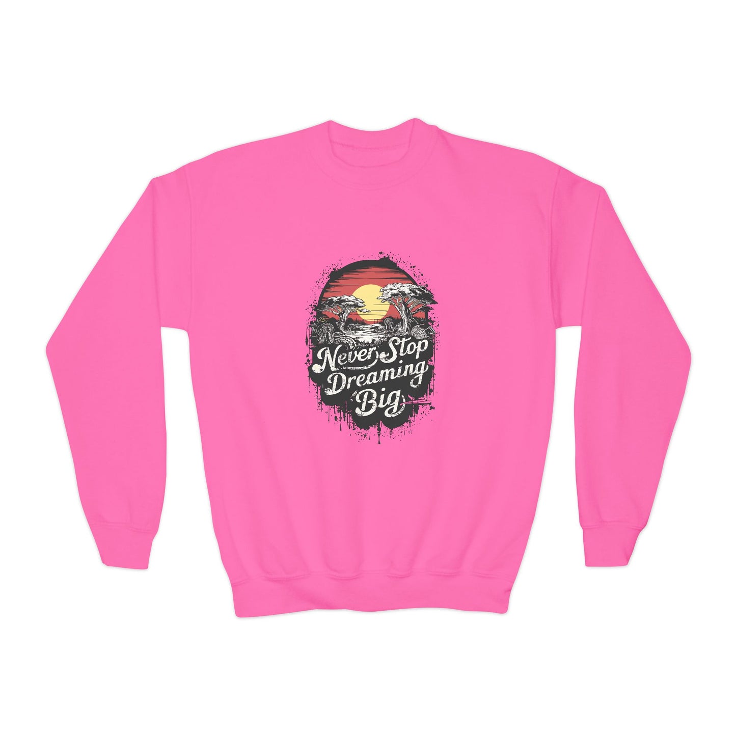Never Stop Dreaming Big Youth Crewneck Sweatshirt