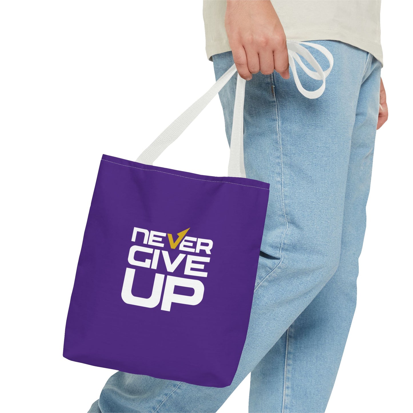 Never Give Up Tote Bag (AOP)