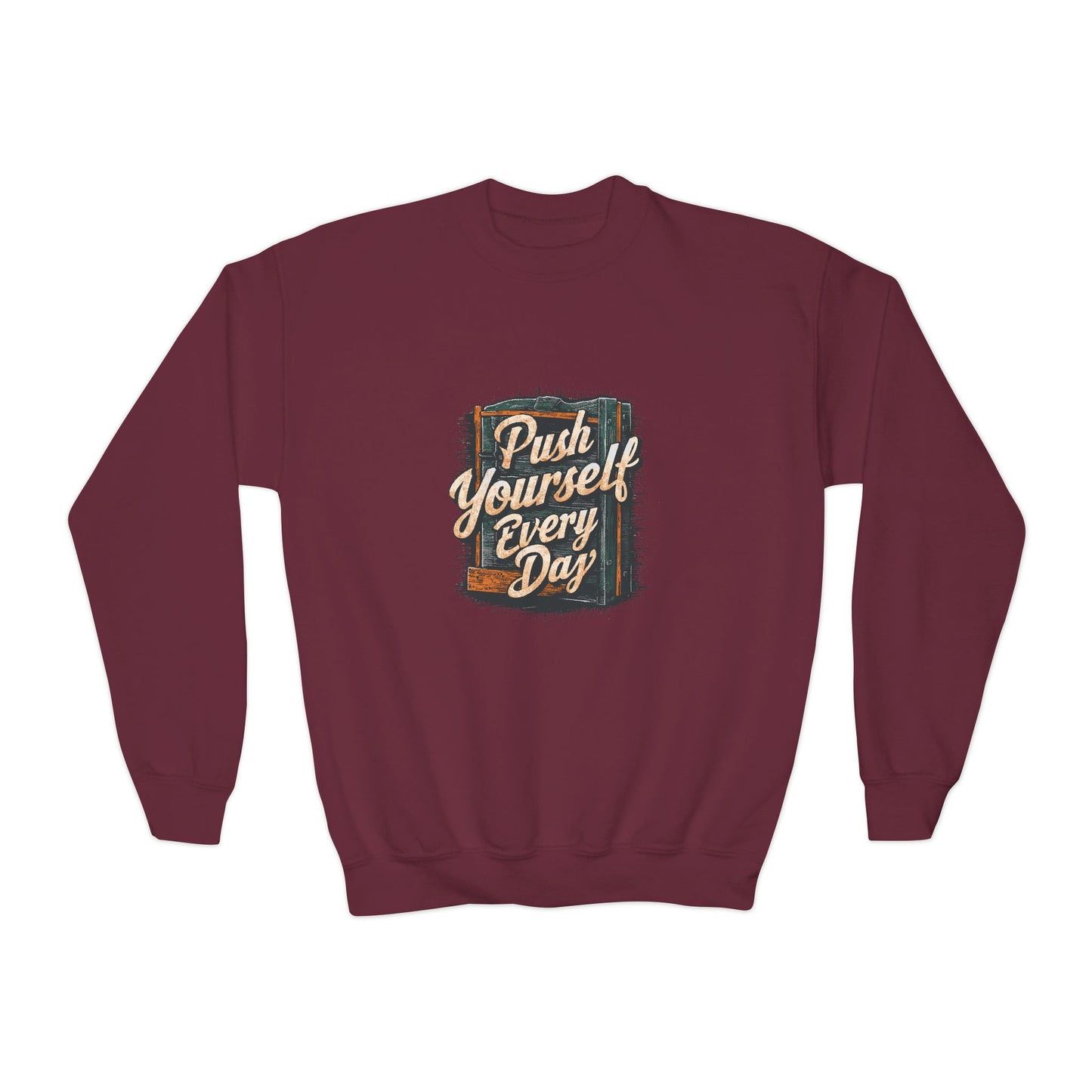 Push Yourself Every Day Youth Crewneck Sweatshirt