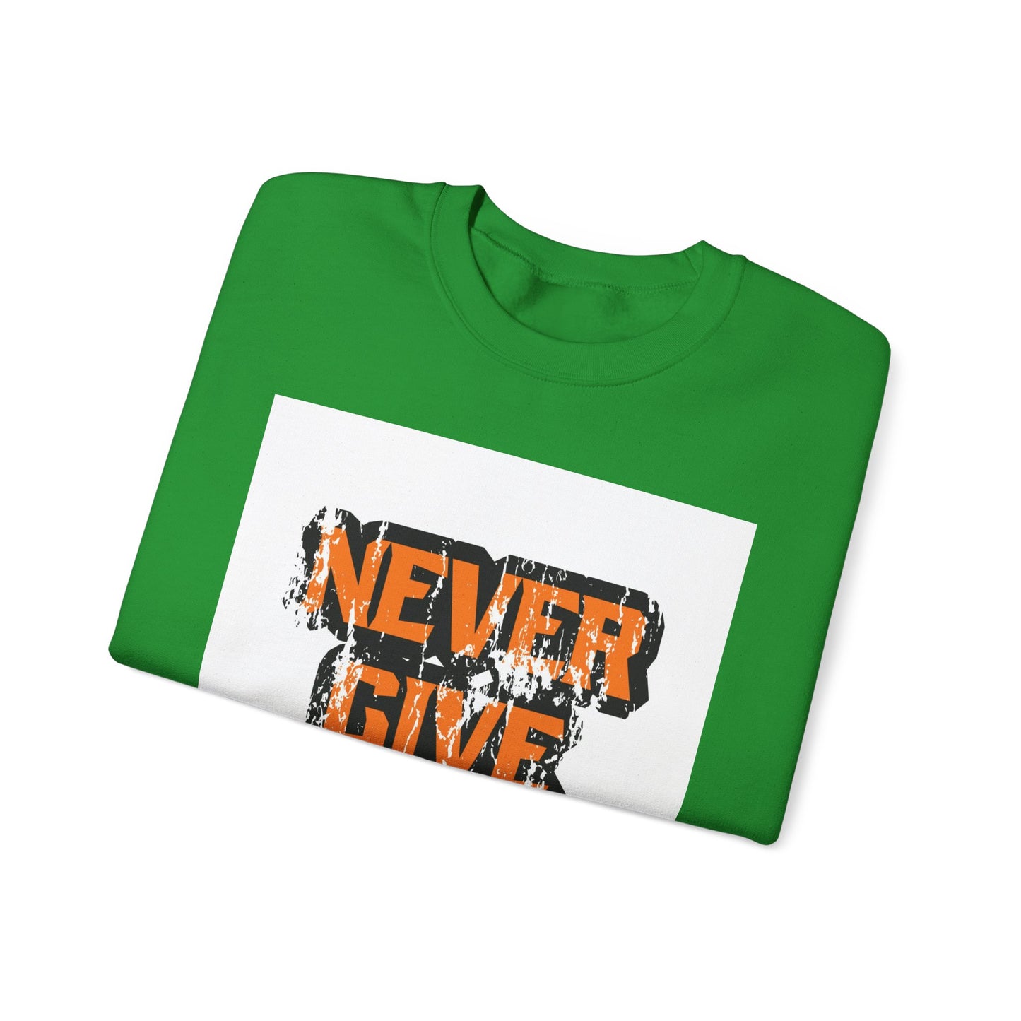 Never Give Up Unisex Heavy Blend™ Crewneck Sweatshirt