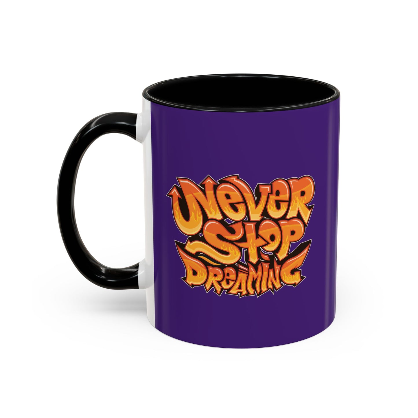 Never Stop Dreaming Accent Coffee Mug (11, 15oz)