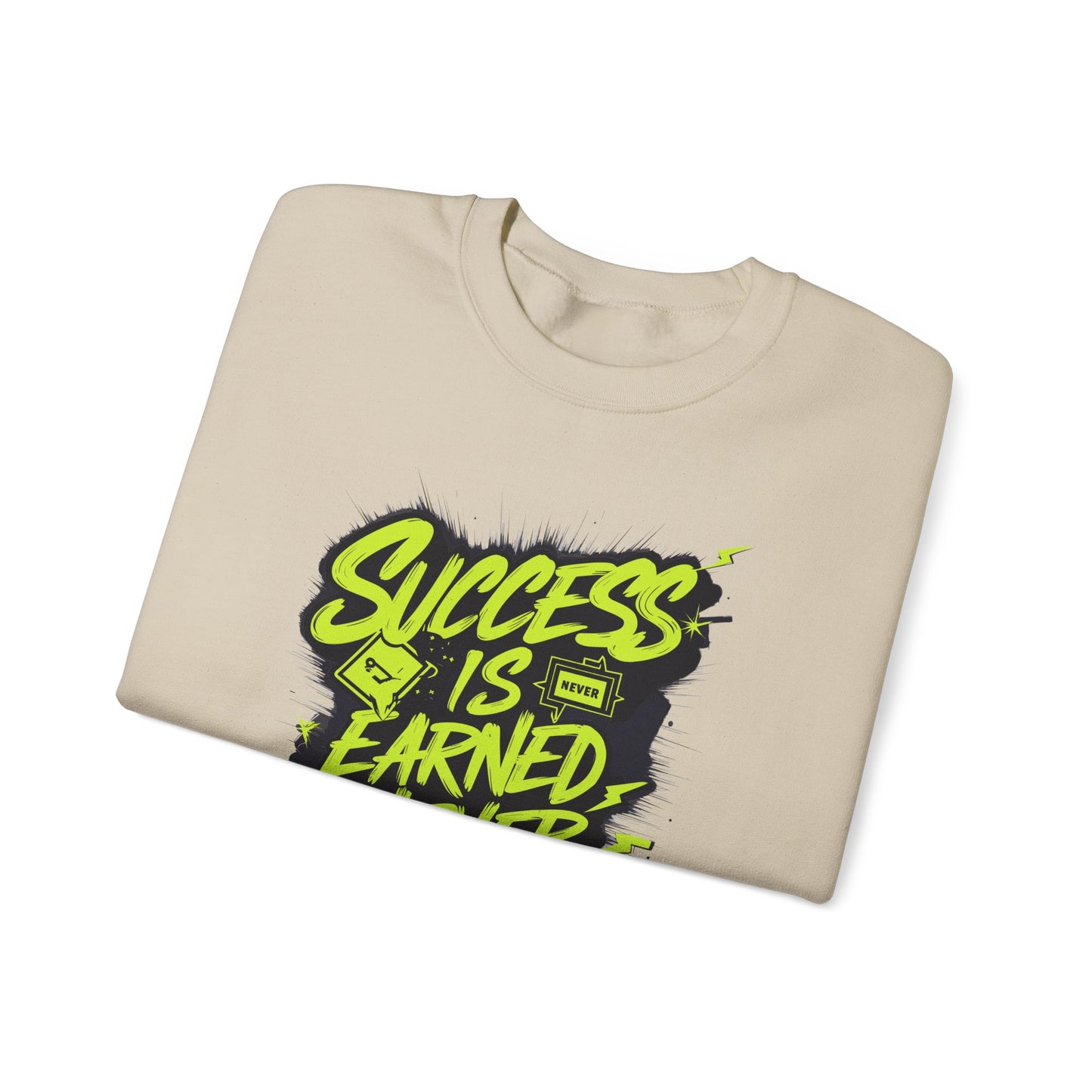 Success Is Never Earned Never Given Unisex Heavy Blend™ Crewneck Sweatshirt