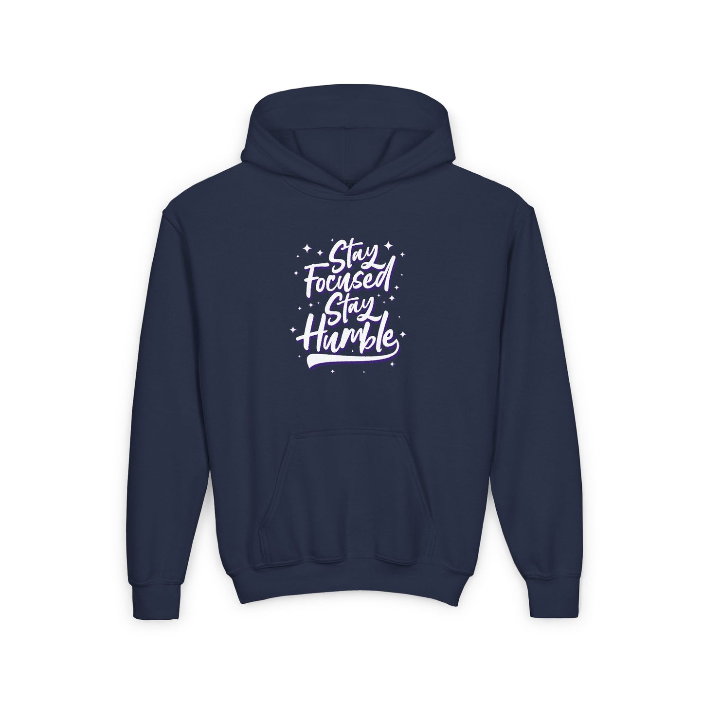Stay Focused Stay Humble Youth Heavy Blend Hooded Sweatshirt