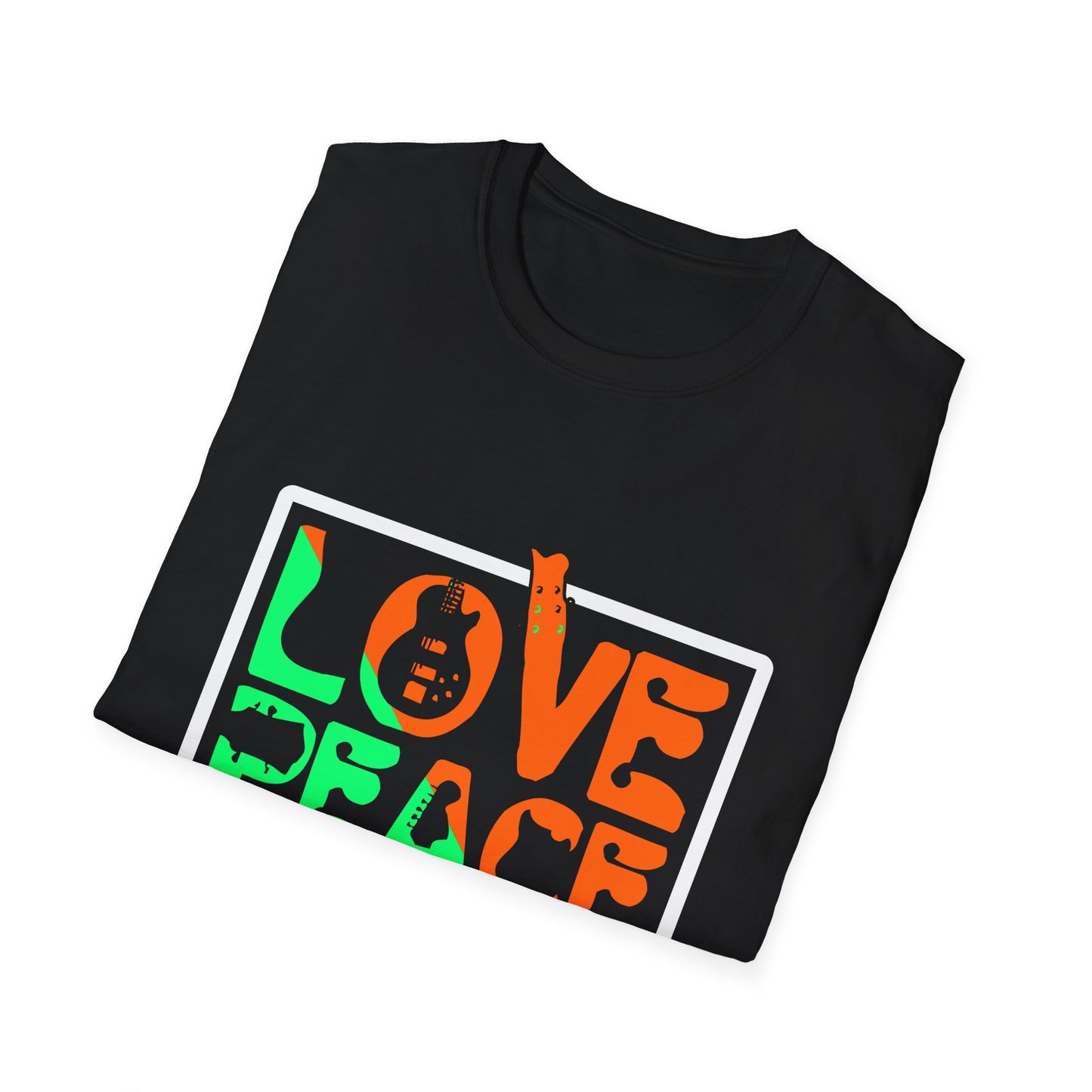 Love Peace Music Unisex Softstyle T-Shirt