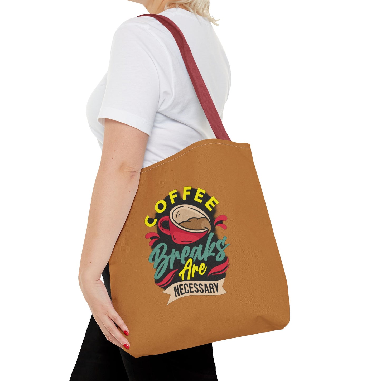 Coffee Breaks Are Necessary Tote Bag (AOP)