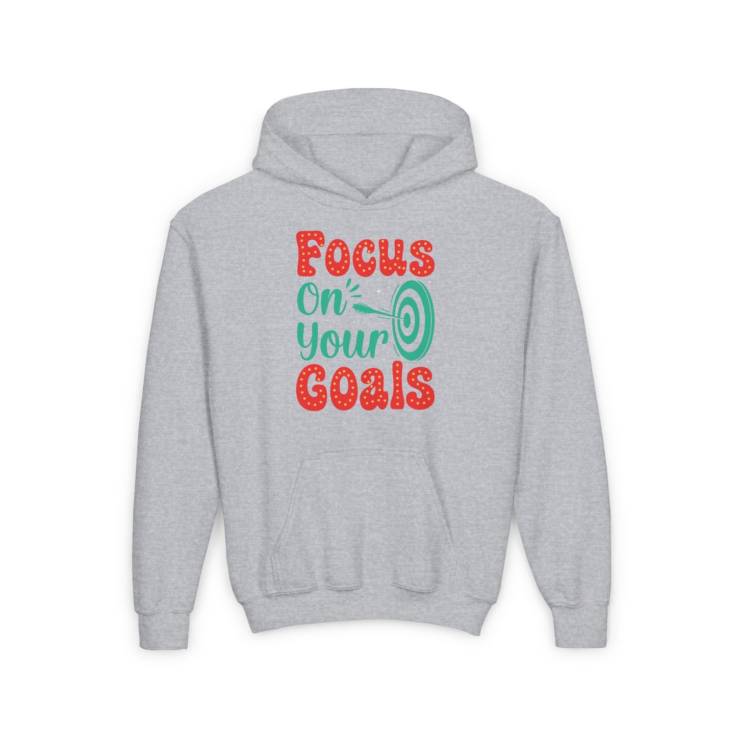 Focus On Your Goals Youth Heavy Blend Hooded Sweatshirt