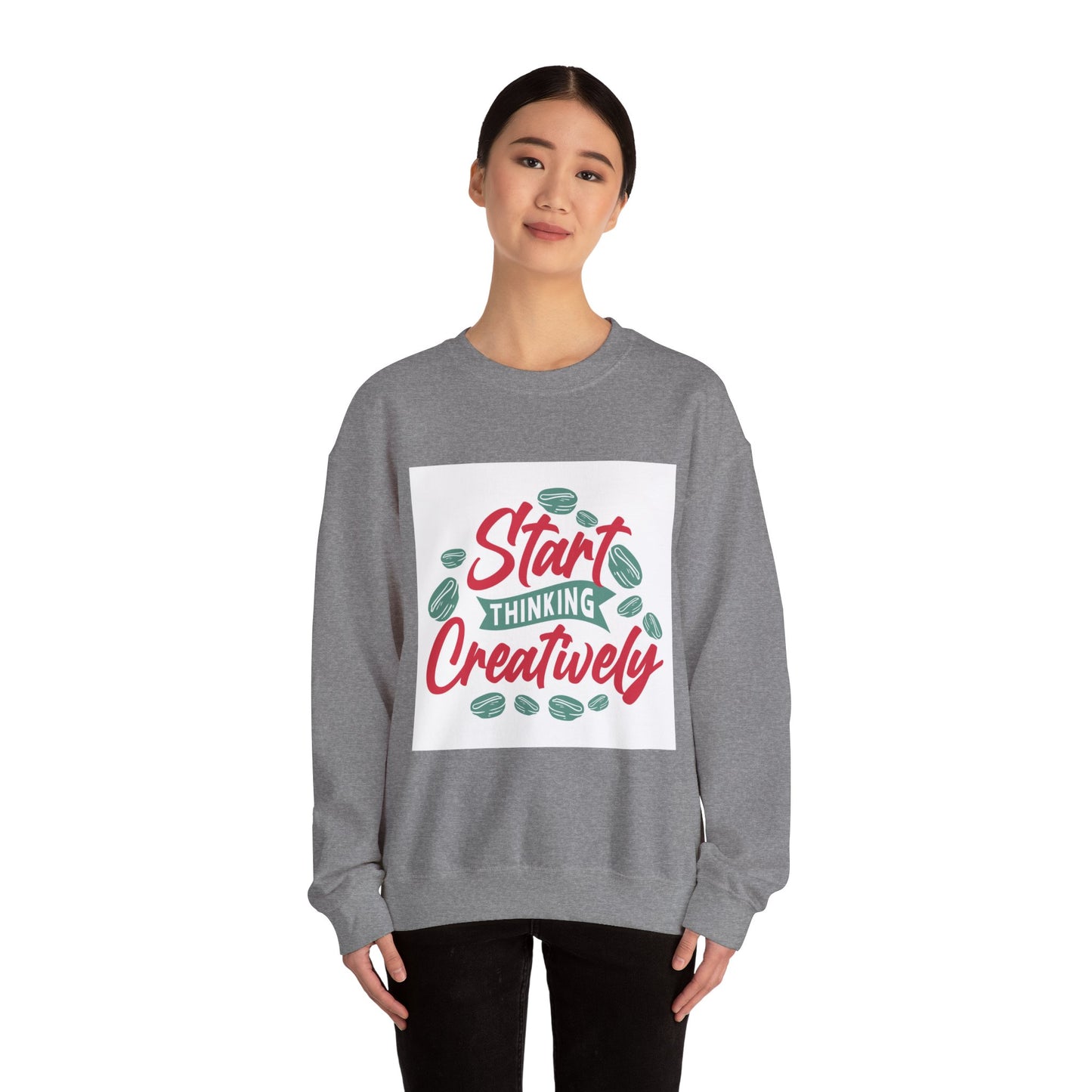 Start Thinking Unisex Heavy Blend™ Crewneck Sweatshirt