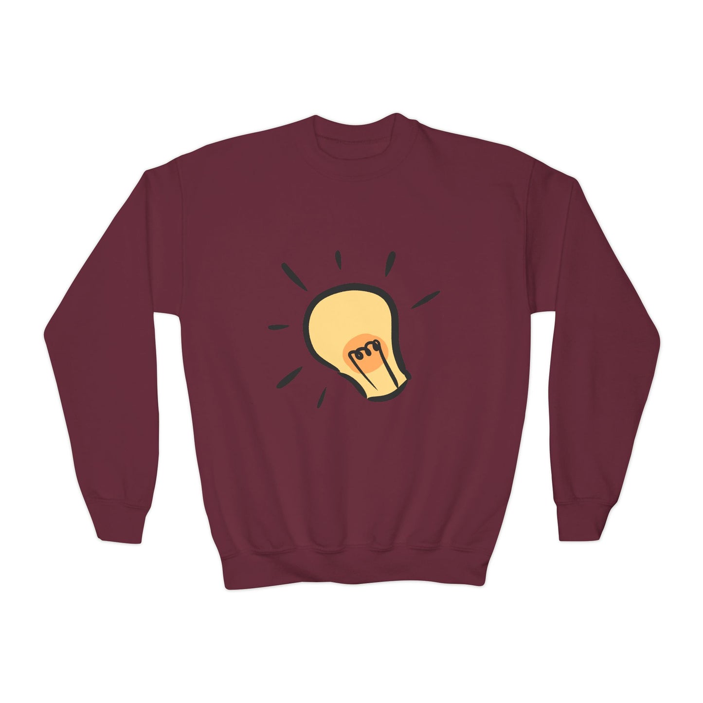 Inspire Idea Bulb Youth Crewneck Sweatshirt