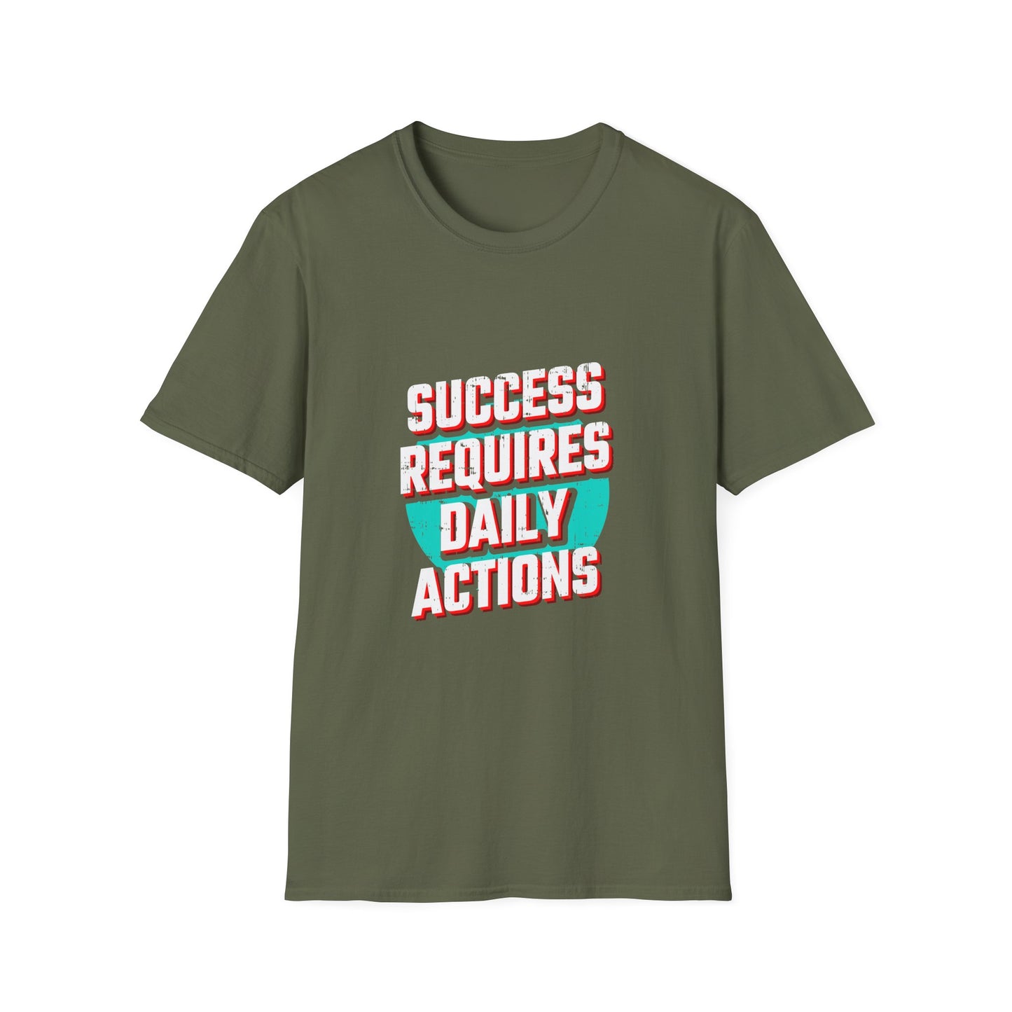 Success Requires Daily Actions Unisex Softstyle T-Shirt