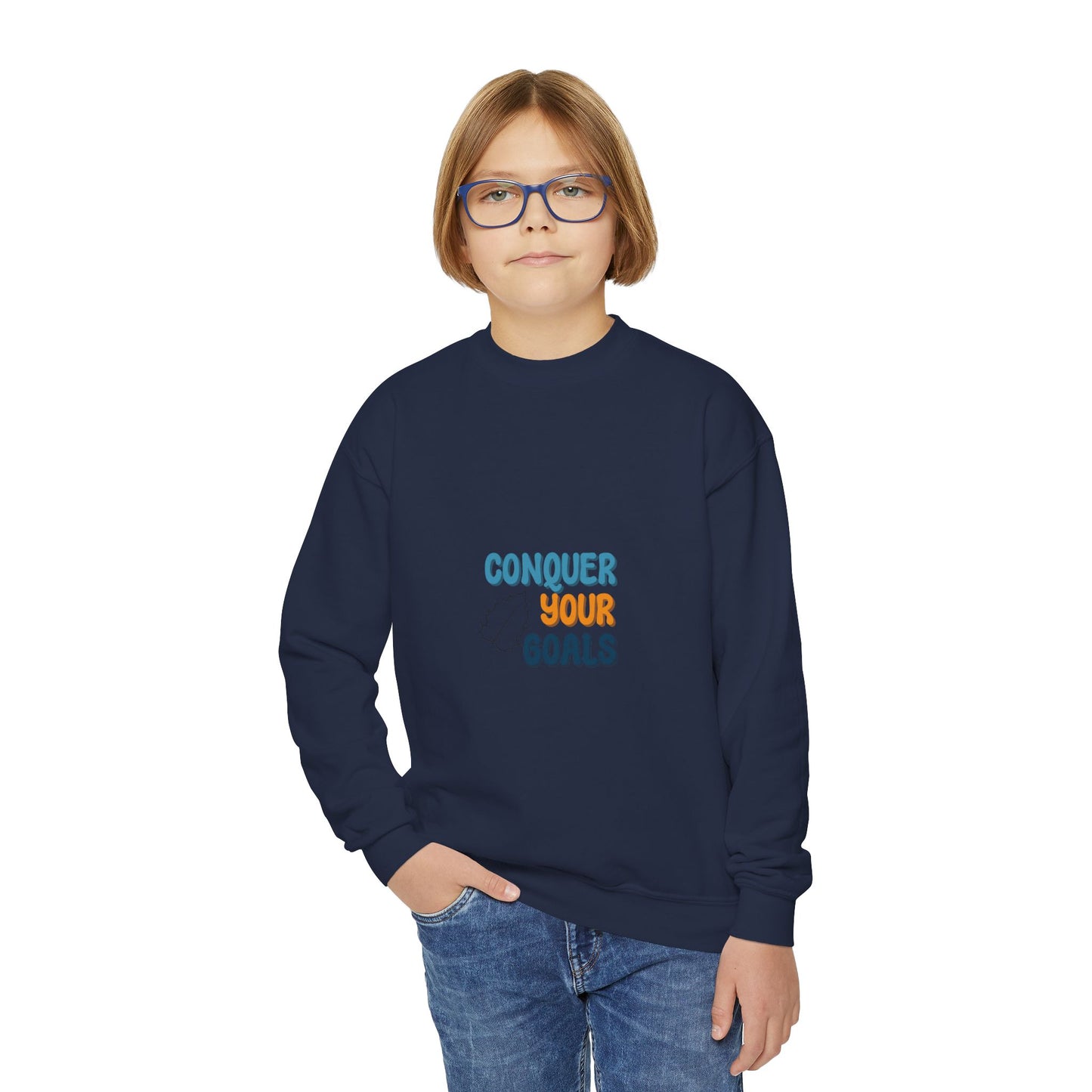 Conquer Your Goals Youth Crewneck Sweatshirt