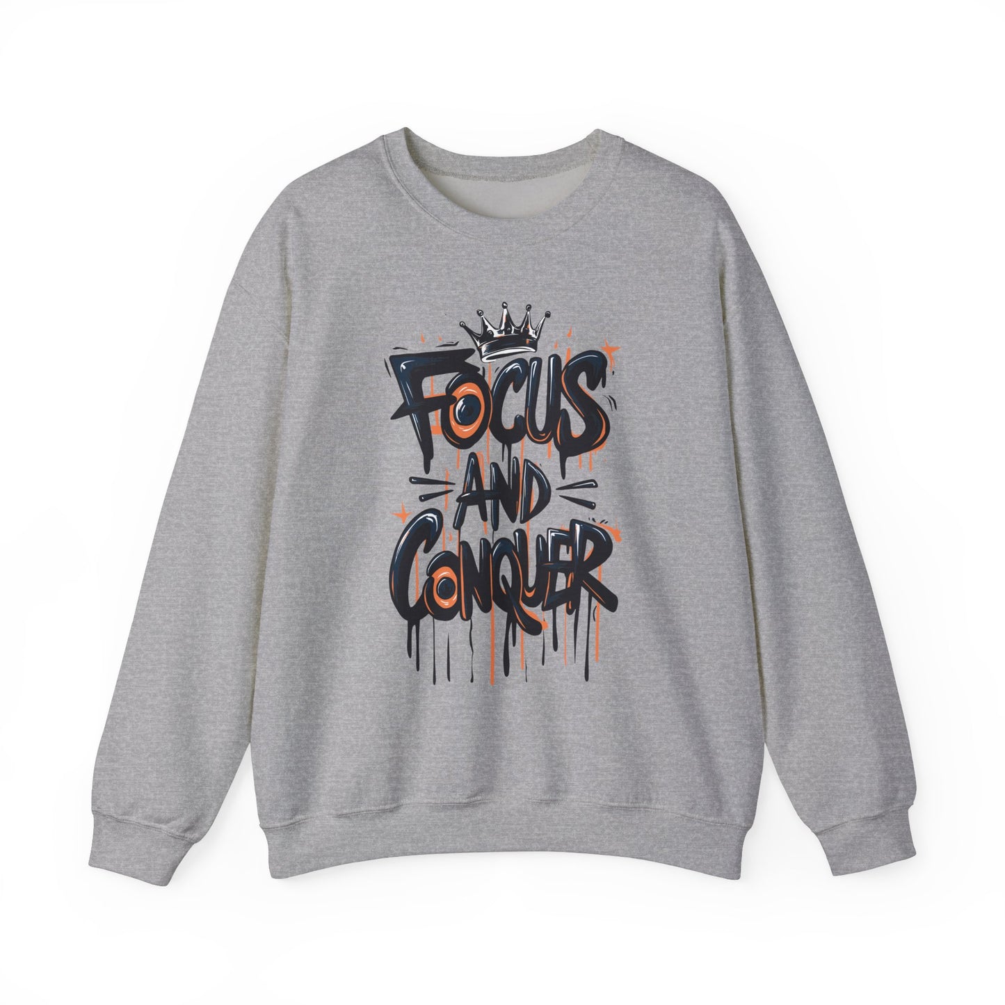 Focus And Conquer Unisex Heavy Blend™ Crewneck Sweatshirt