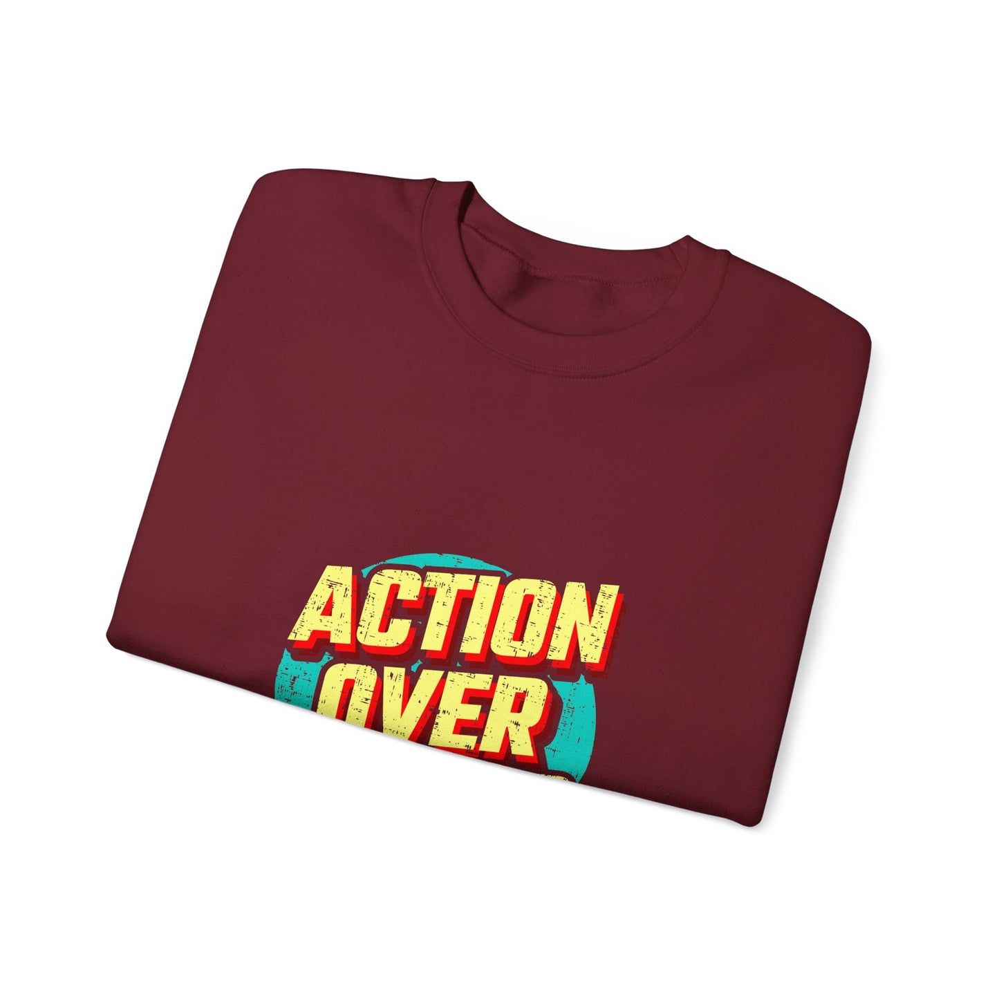 Action Over Words Unisex Heavy Blend™ Crewneck Sweatshirt