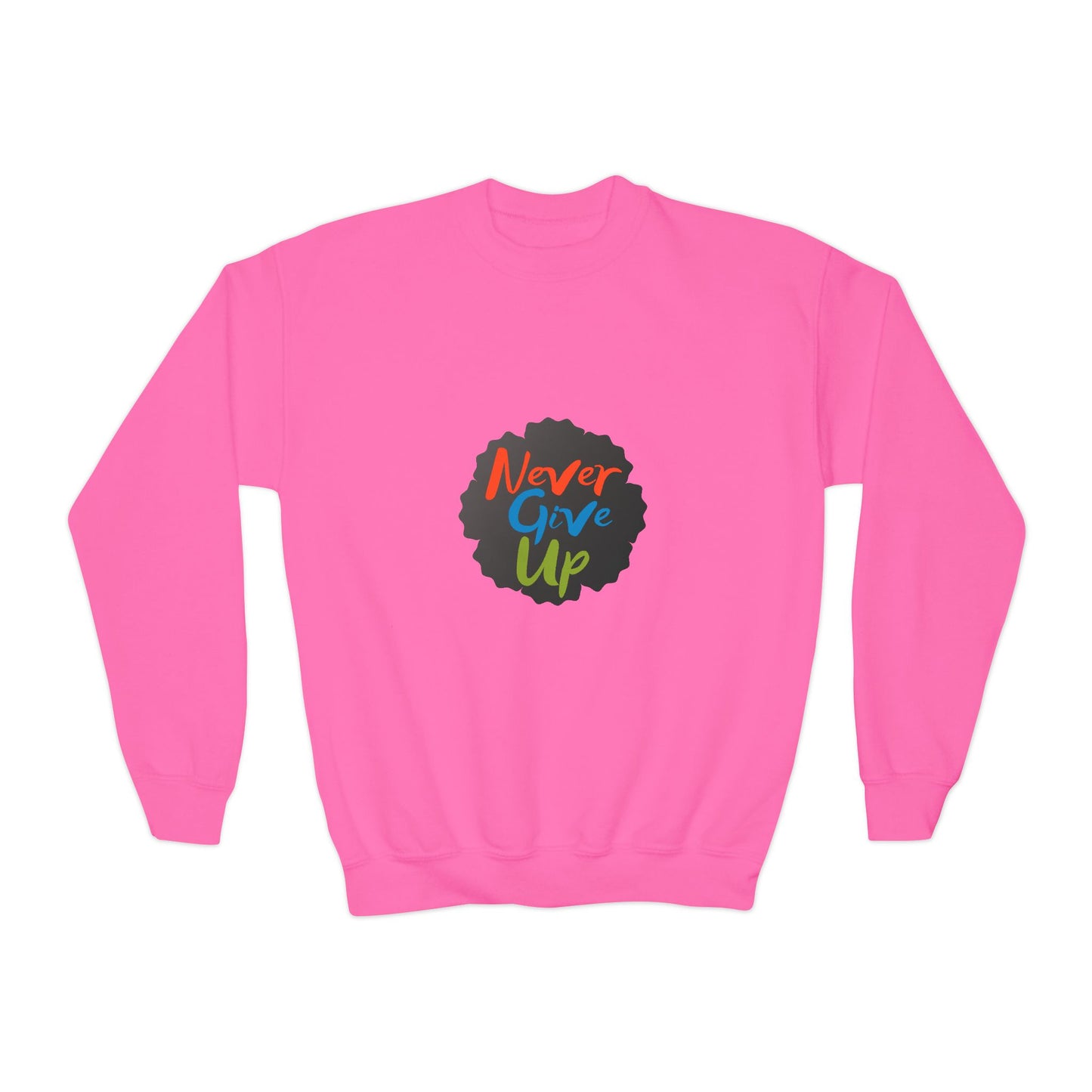 Never Give Up Youth Crewneck Sweatshirt