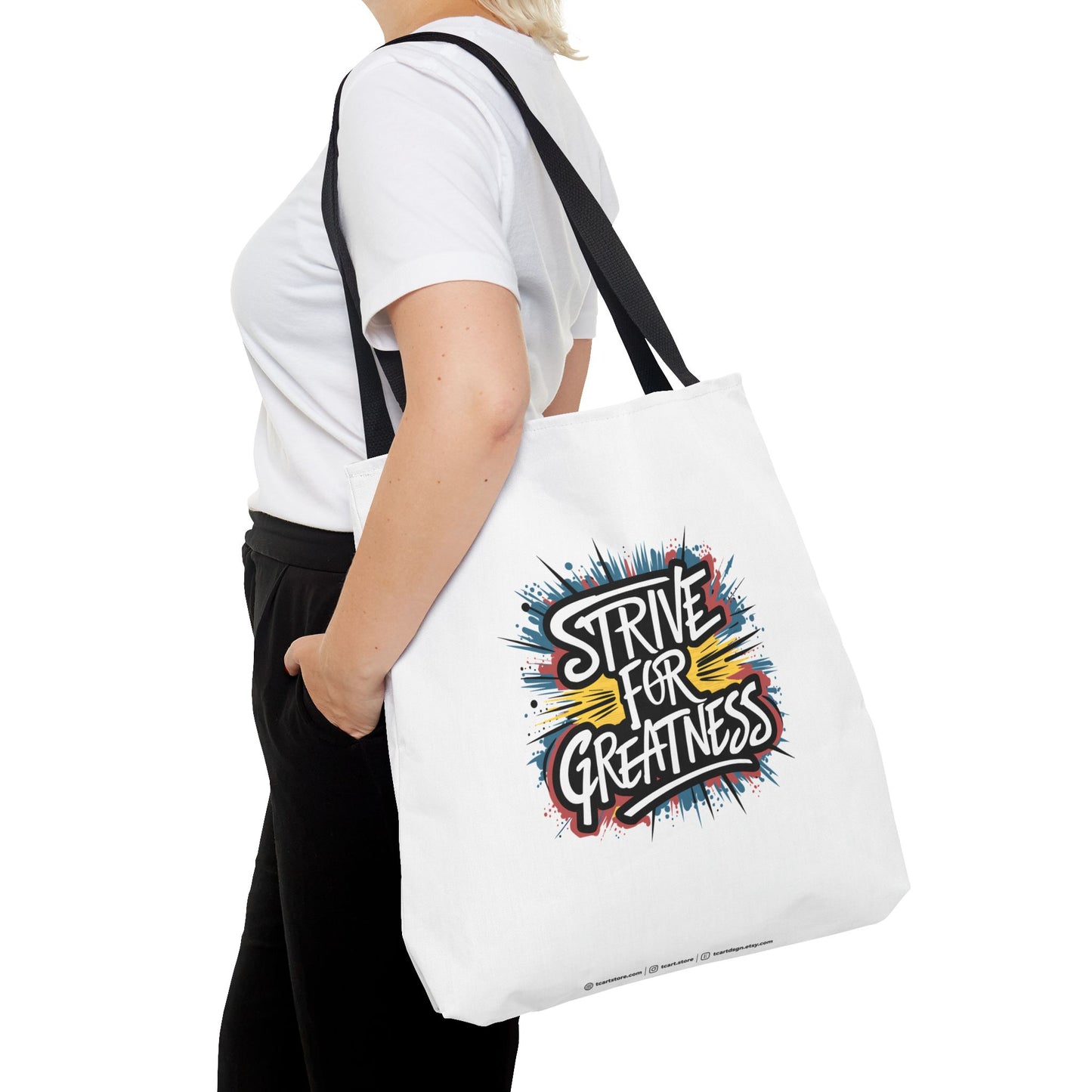 Strive For Greatness Tote Bag (AOP)