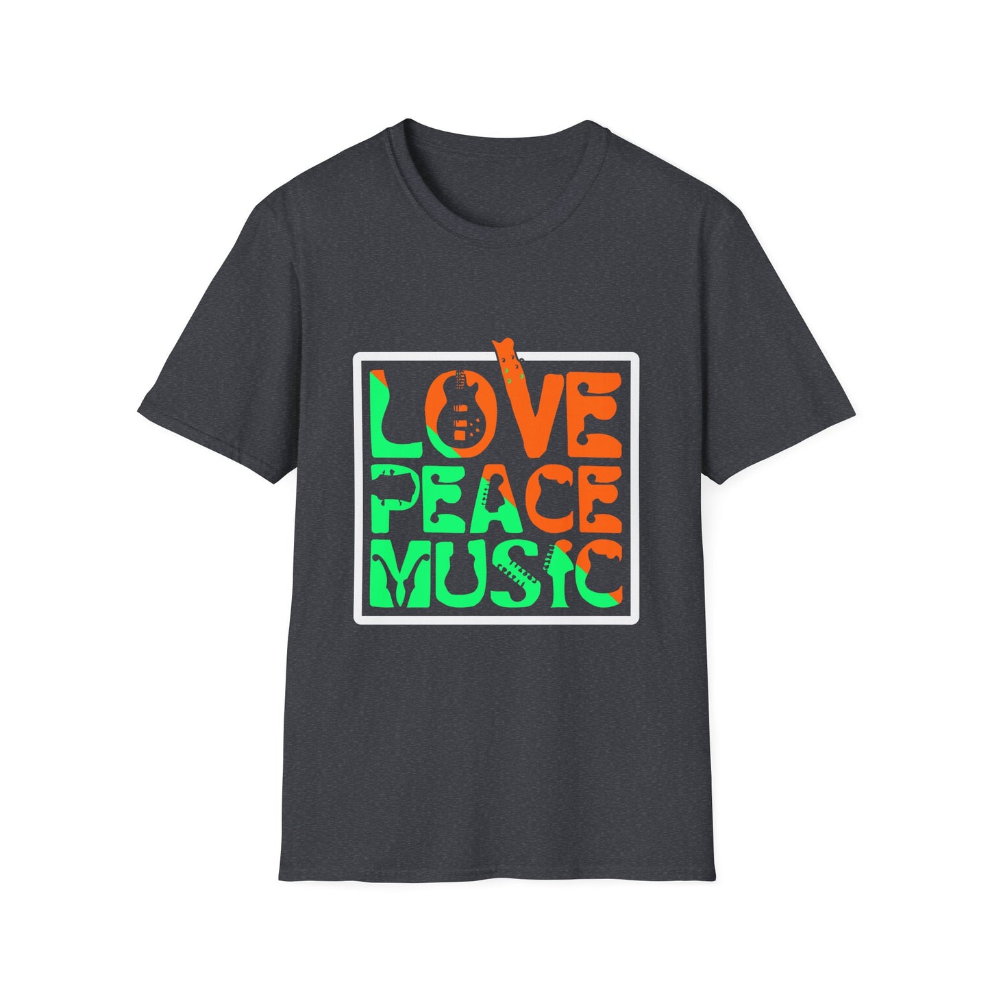 Love Peace Music Unisex Softstyle T-Shirt