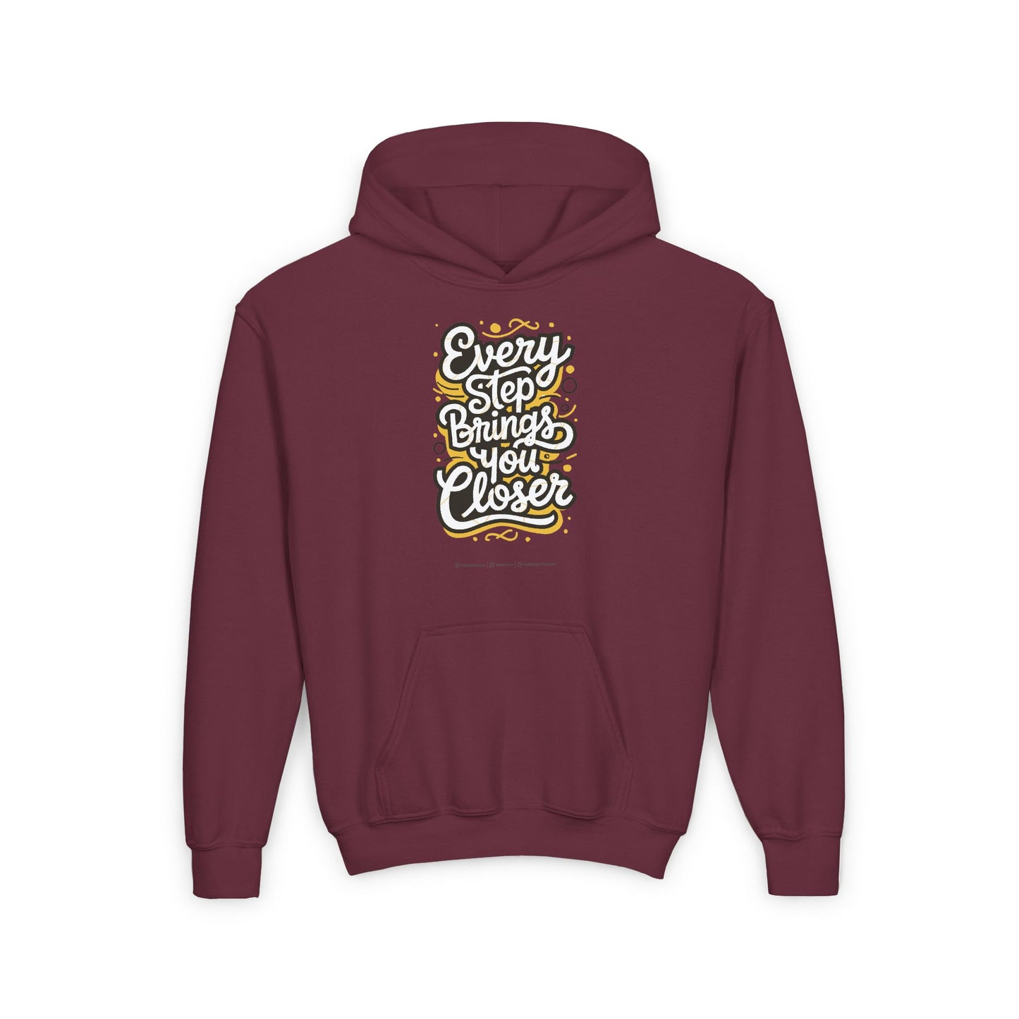Every Step Brings You Closer Youth Heavy Blend Hooded Sweatshirt