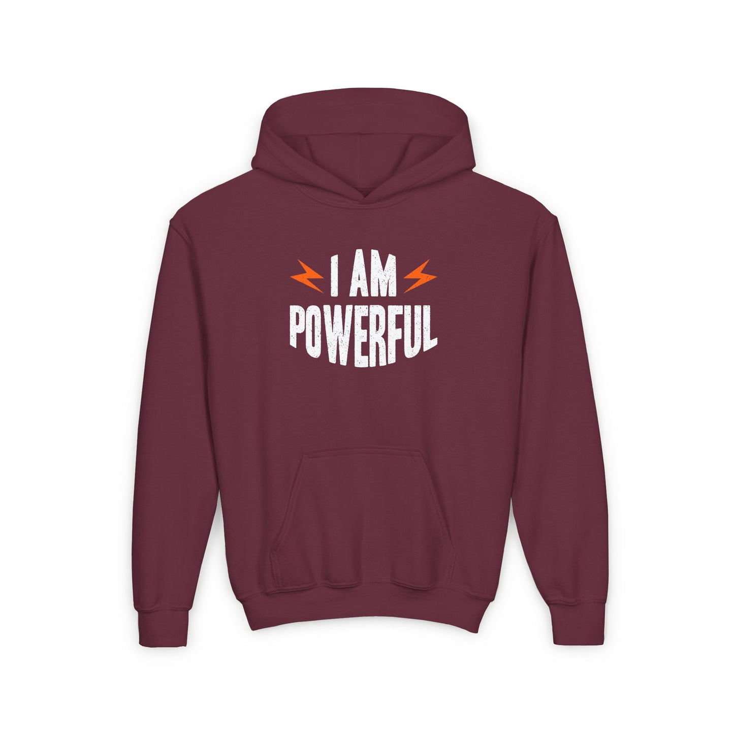 I Am Powerful Youth Heavy Blend Hooded Sweatshirt
