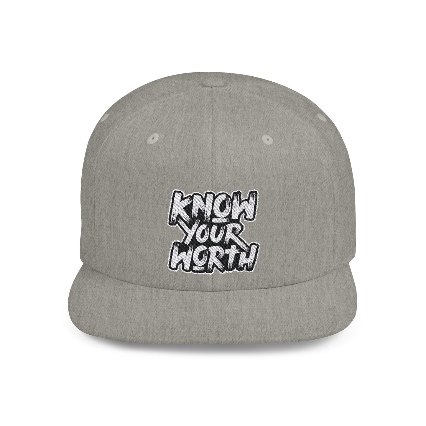 Know Your Worth Flat Bill Snapback