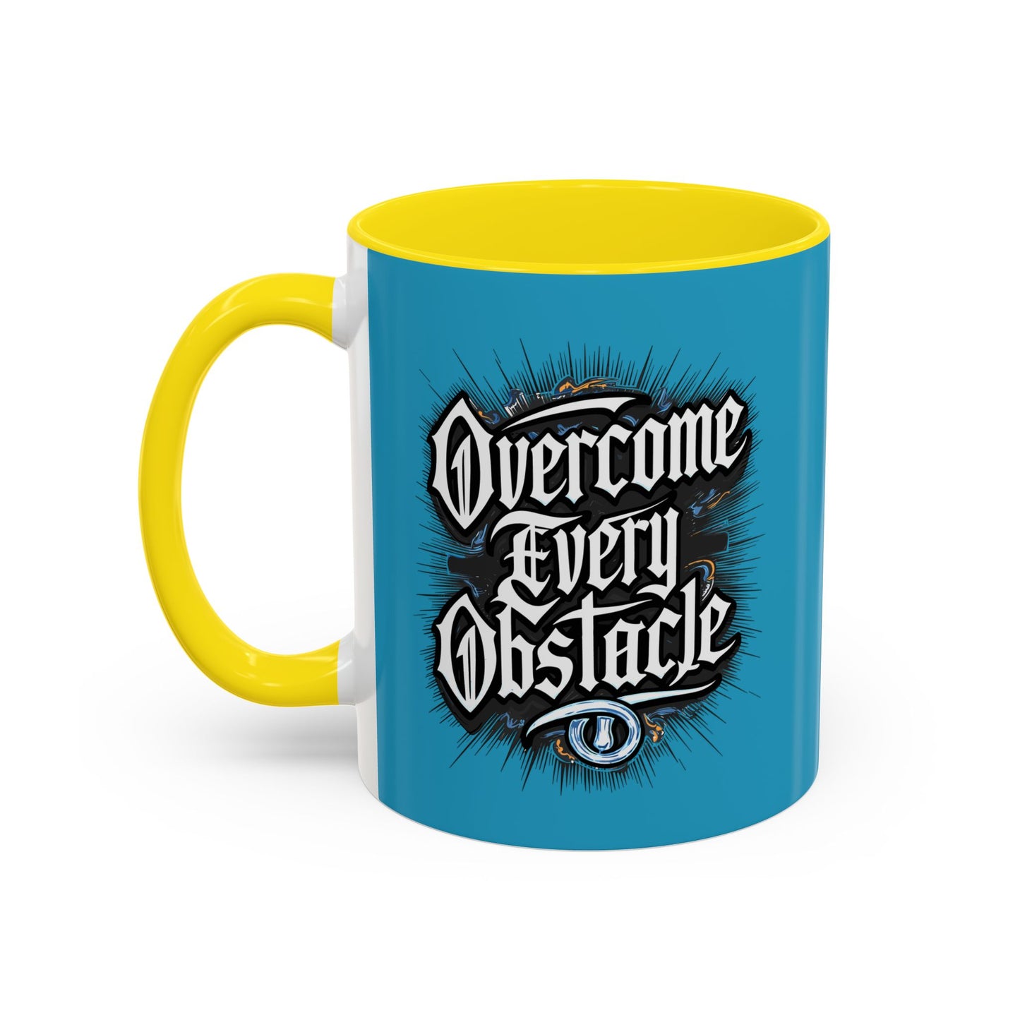 Overcome Every Obstacle Accent Coffee Mug (11, 15oz)