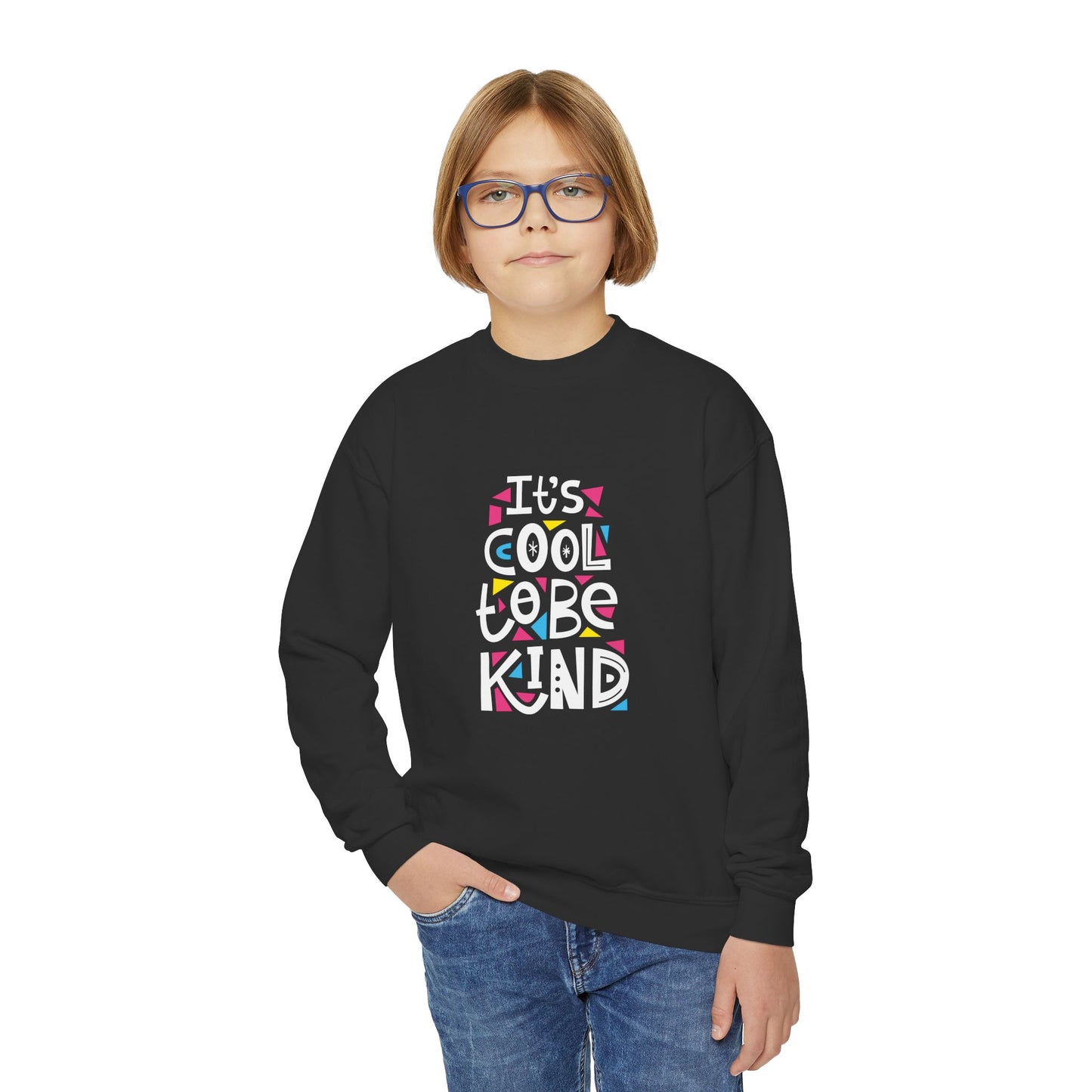 It's Cool To Be Kind Youth Crewneck Sweatshirt