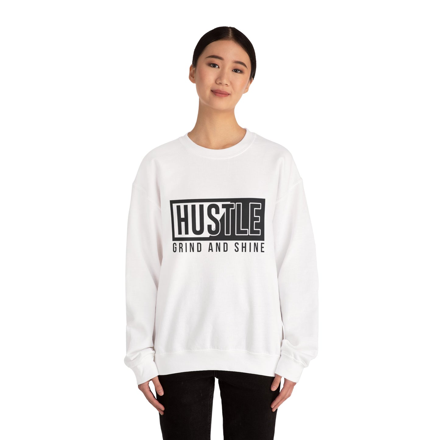 Hustle Grind And Shine Unisex Heavy Blend™ Crewneck Sweatshirt