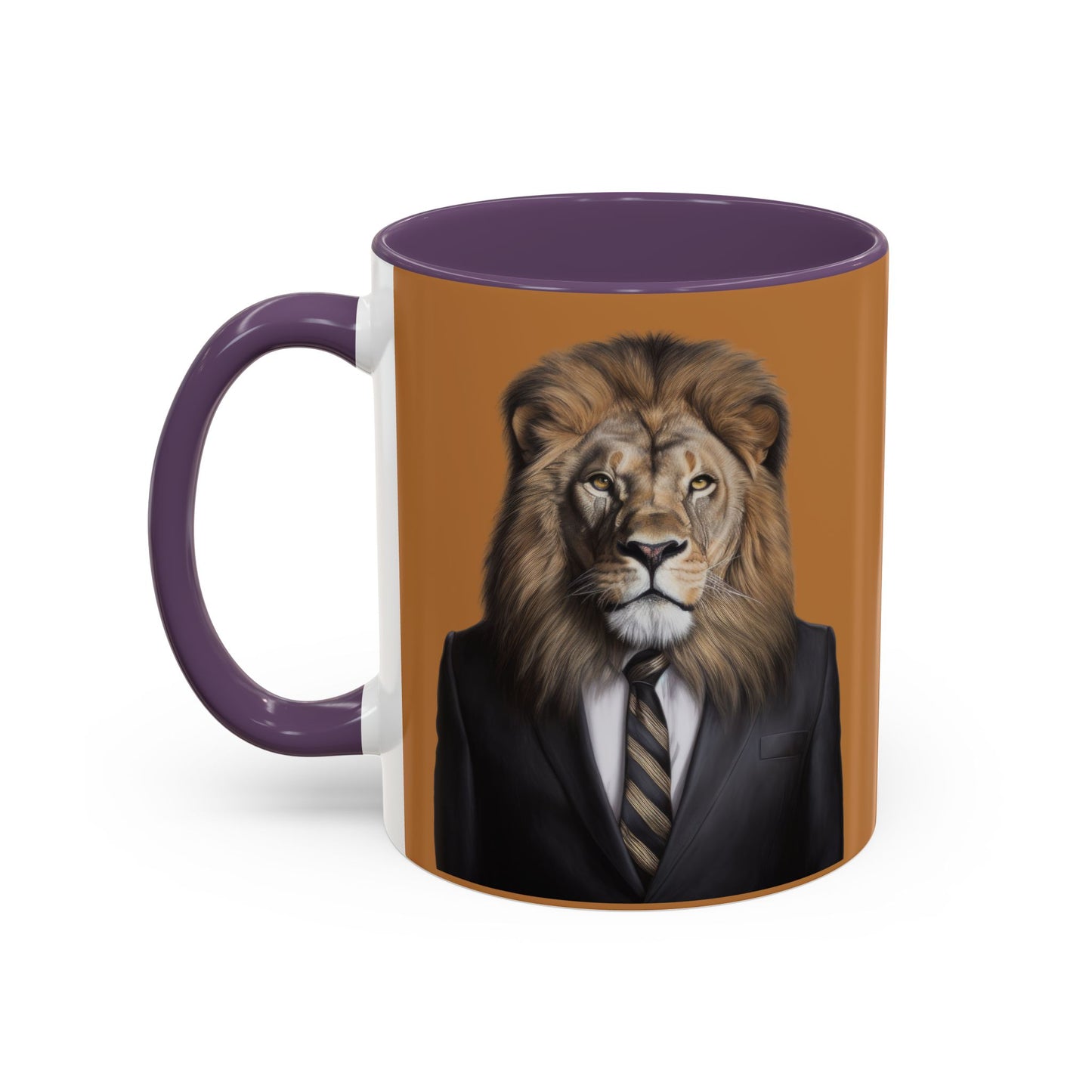 Lion Business Person Accent Coffee Mug (11, 15oz)