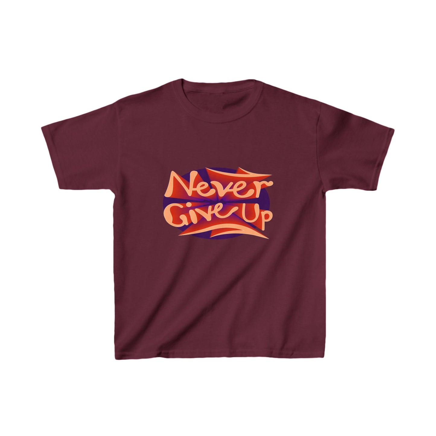 Never Give Up Kids Heavy Cotton™ Tee