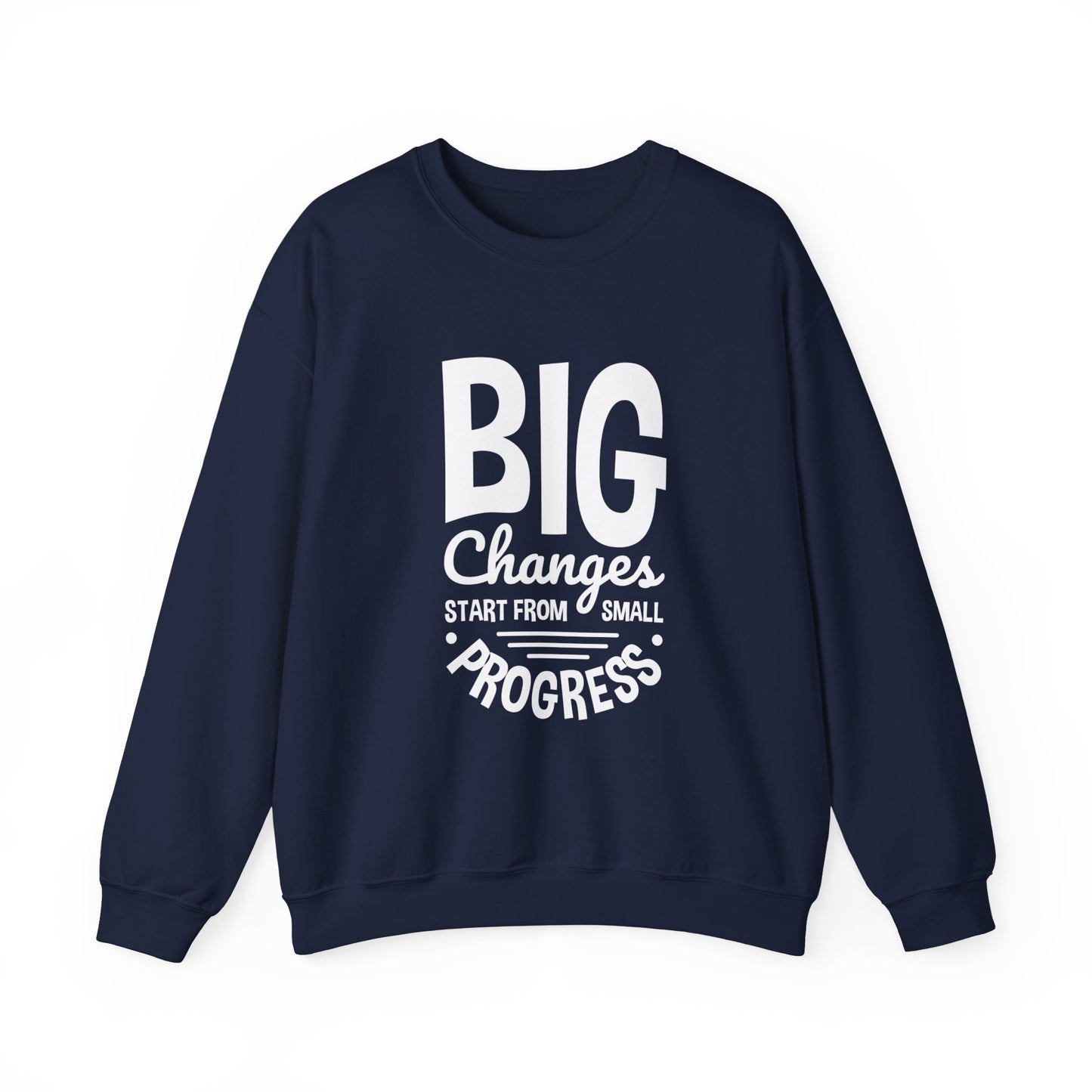 Big Changes Start From Small Progress Unisex Heavy Blend™ Crewneck Sweatshirt