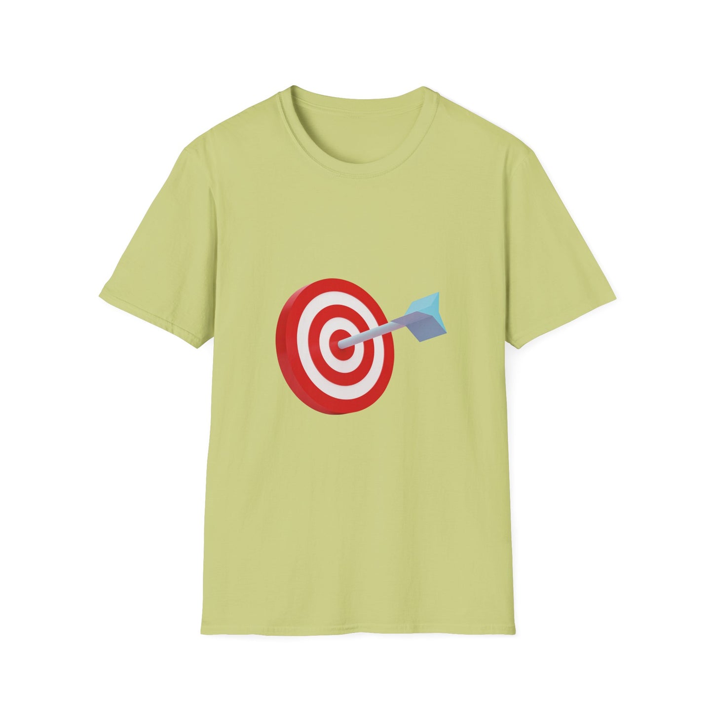 3d Render Arroe Hit The Center Of Target Or Goal Of Success Unisex Softstyle T-Shirt