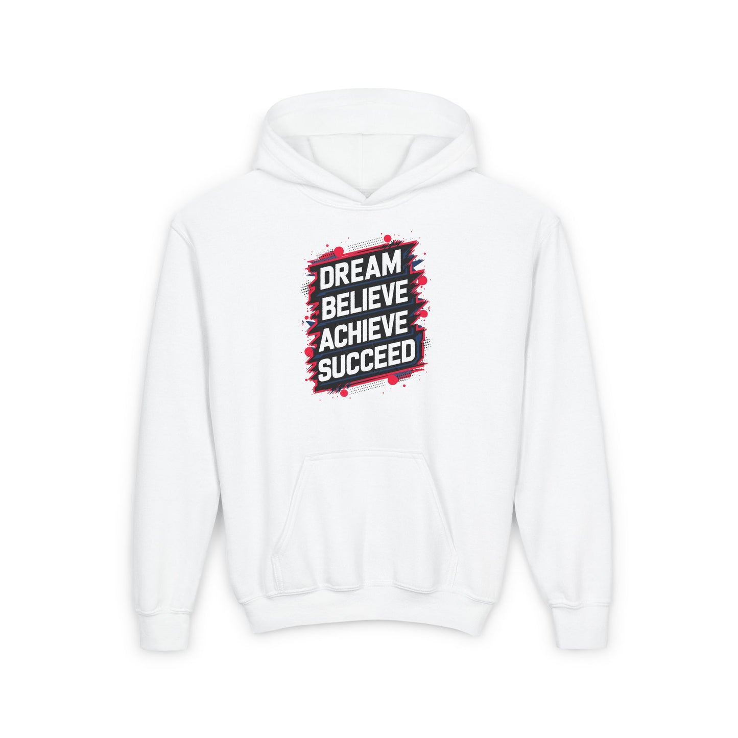 Dream Velieve Achieve SucceedDream Velieve Achieve Succeed Youth Heavy Blend Hooded Sweatshirt